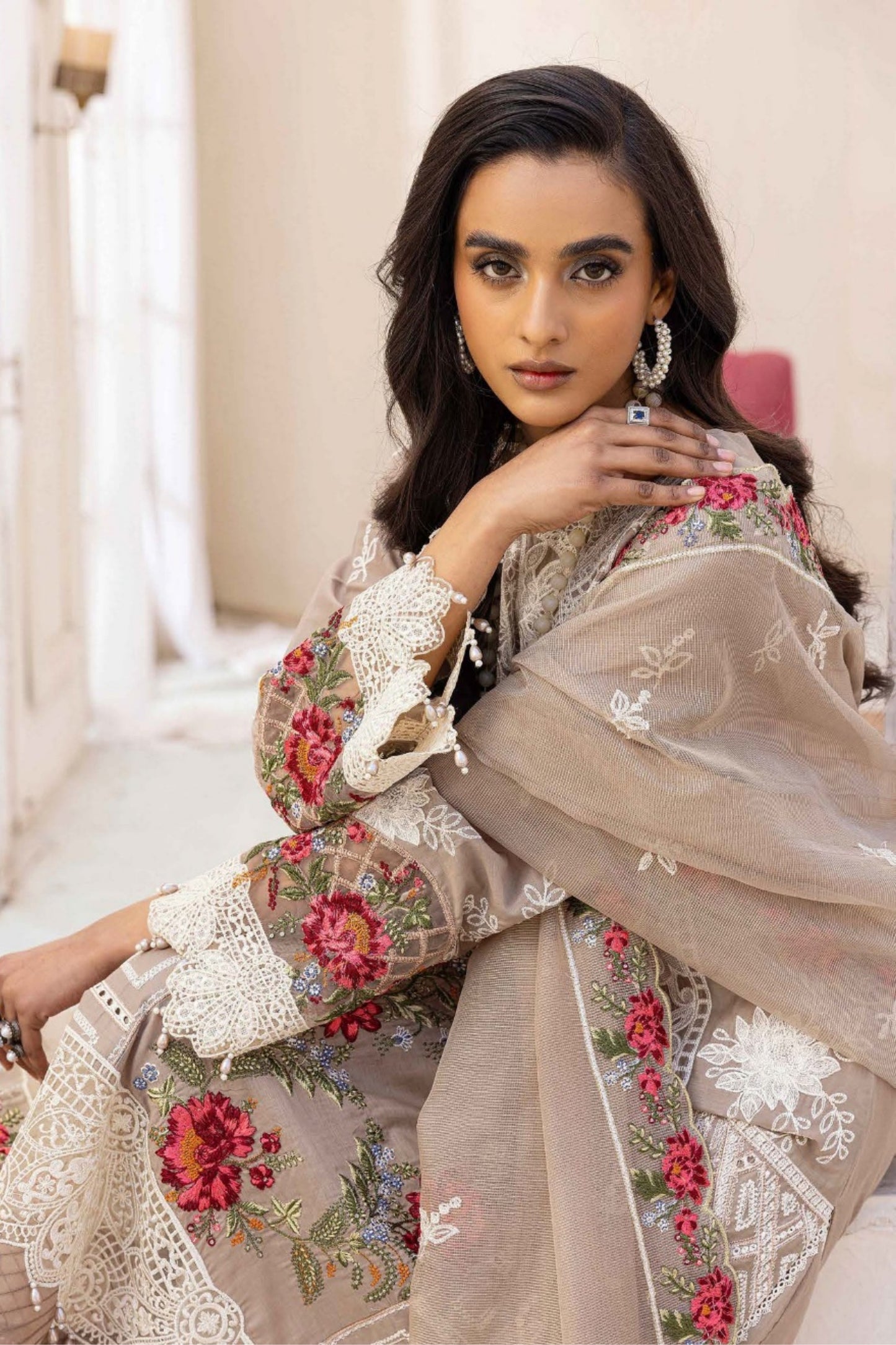 Zebaish By Adans Libas Embroidered Lawn 3PC