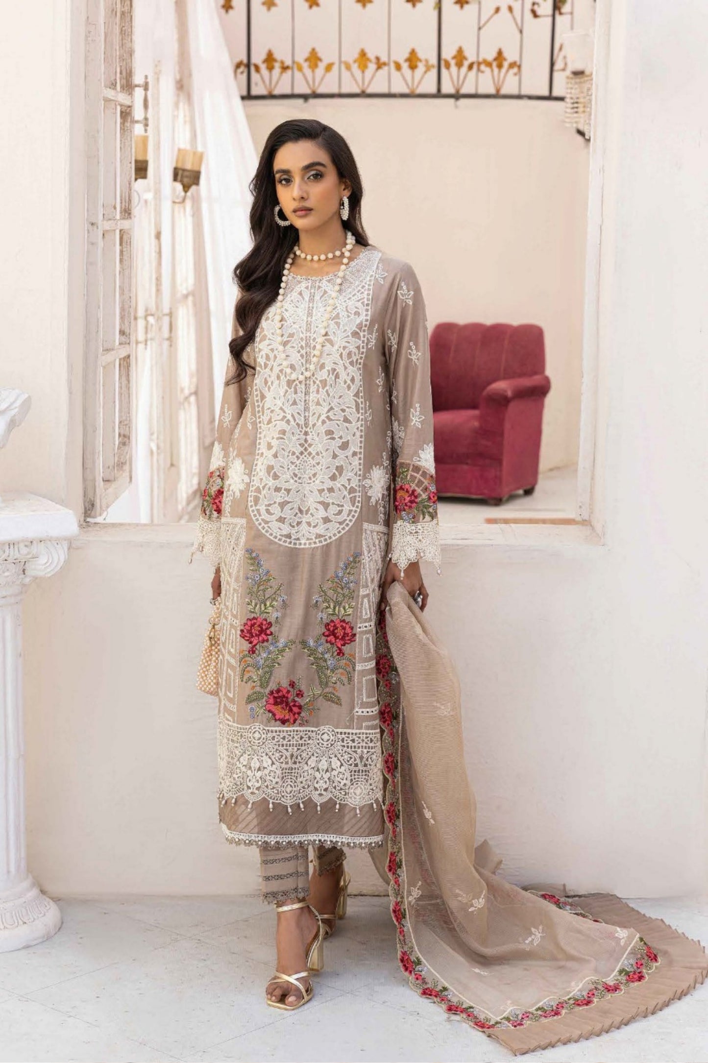 Zebaish By Adans Libas Embroidered Lawn 3PC