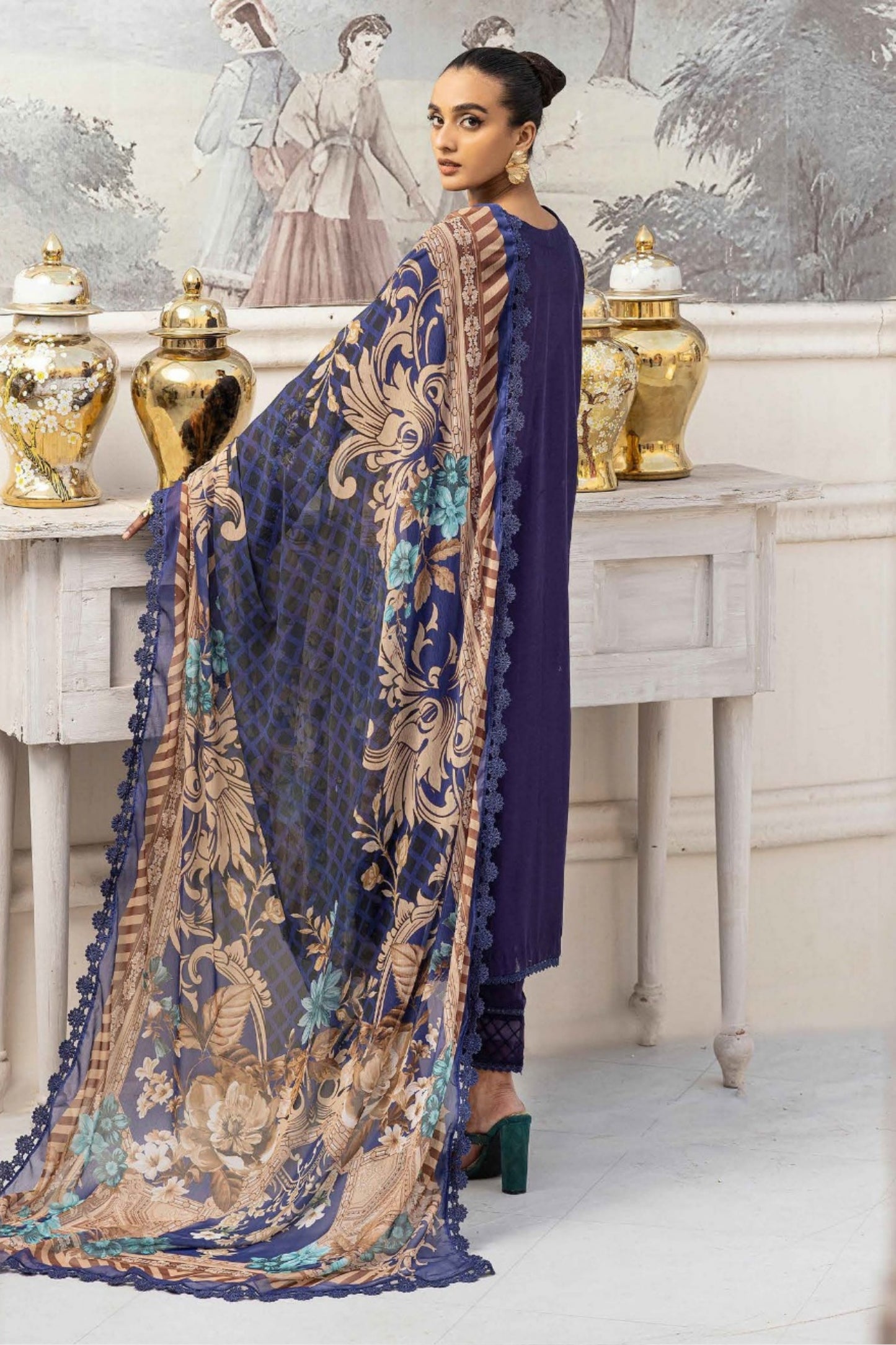 Zebaish By Adans Libas Embroidered Lawn 3PC