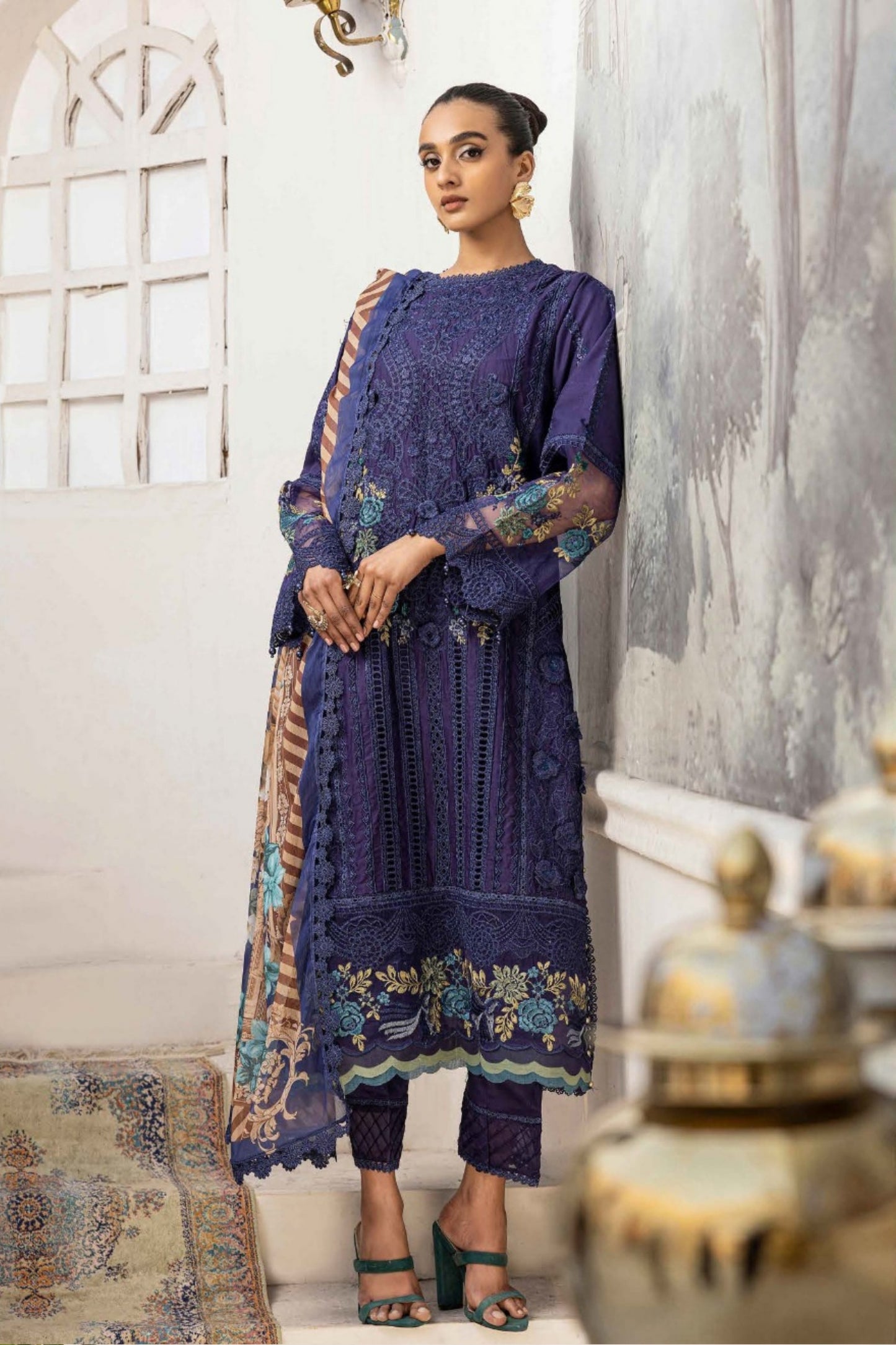 Zebaish By Adans Libas Embroidered Lawn 3PC