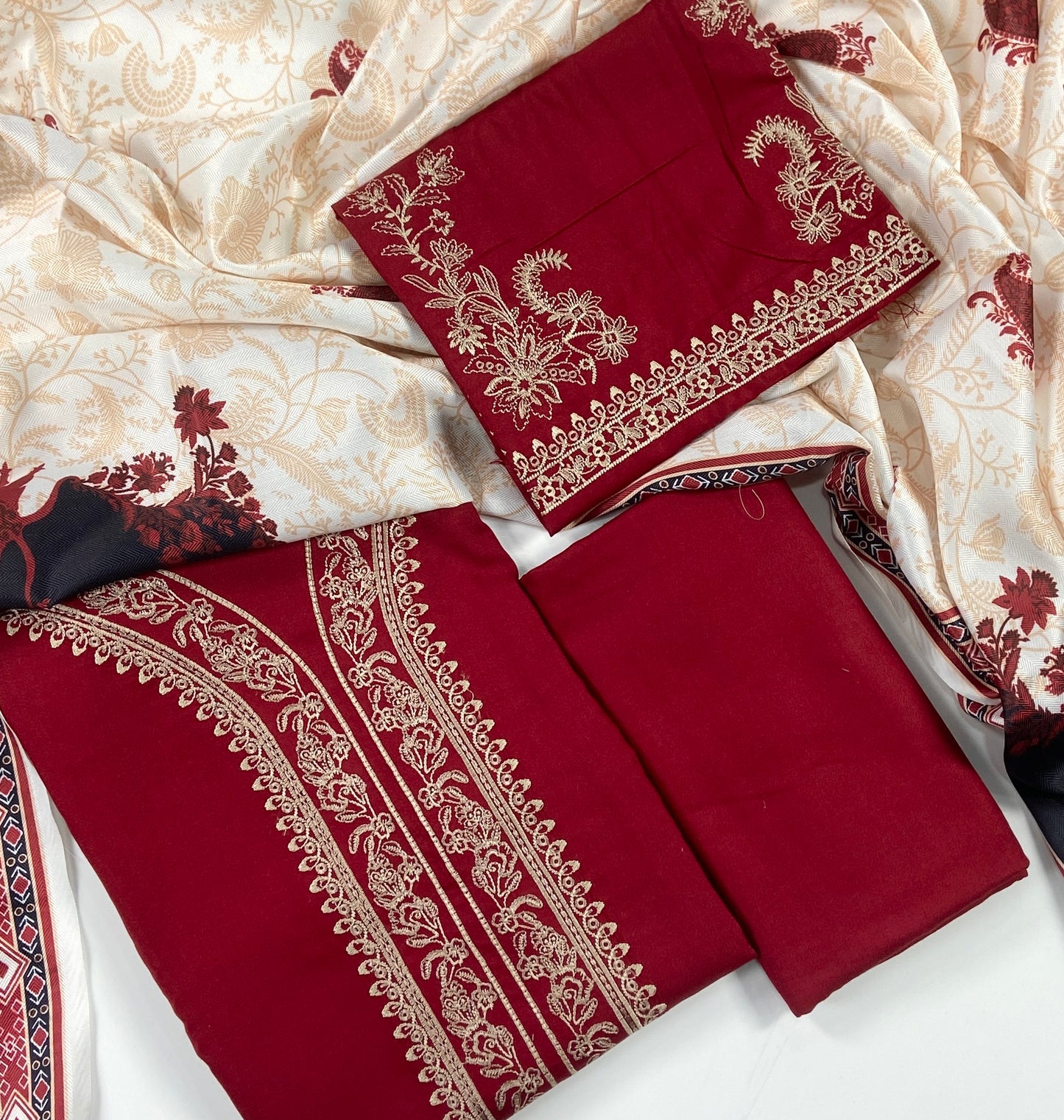 izel Luxury Emb Dhanak 3PC