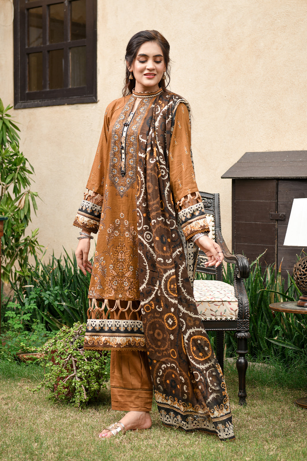 Nada By Murashe Printed Doria Lawn 3-PC