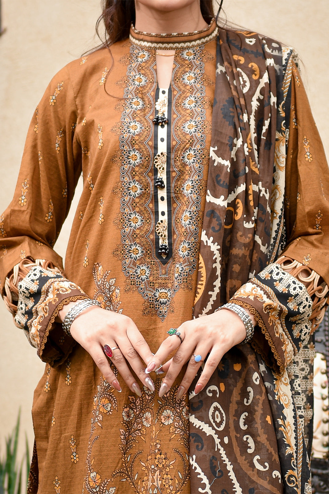 Nada By Murashe Printed Doria Lawn 3-PC