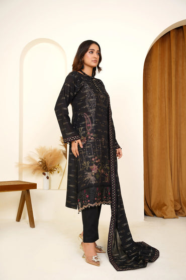 Meharbano By Anaya Noor Cambric Jacquard Emb 3PC
