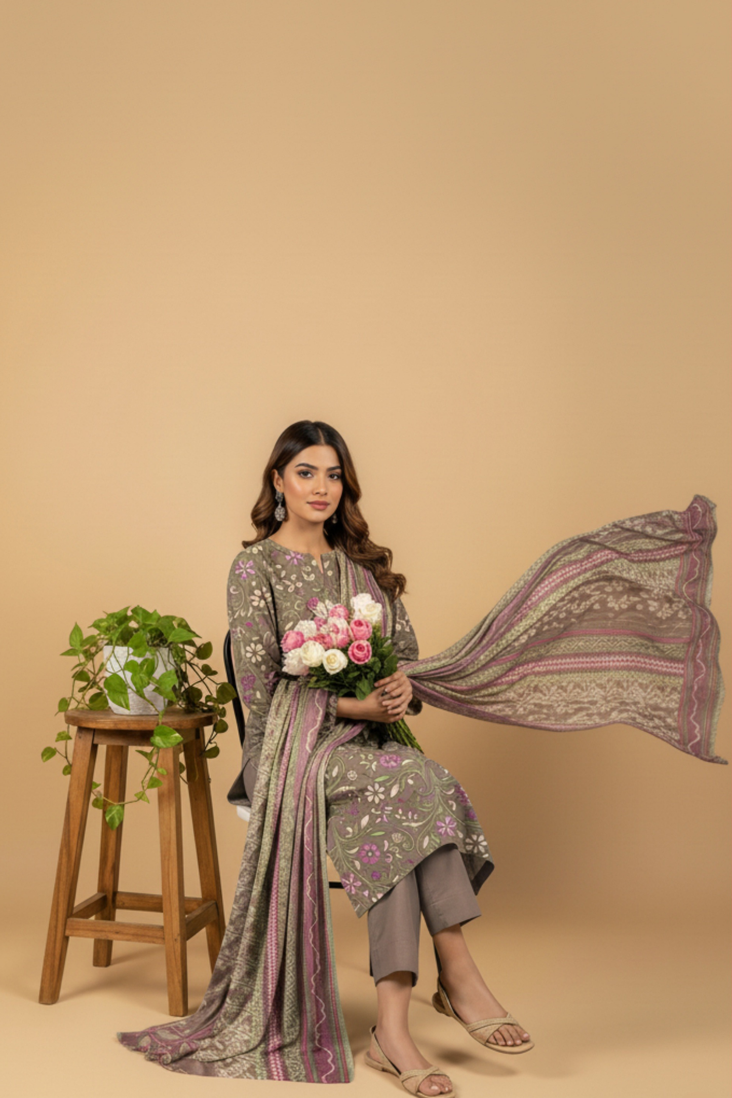 Noor By Fiza Noor Printed Wool 3PC
