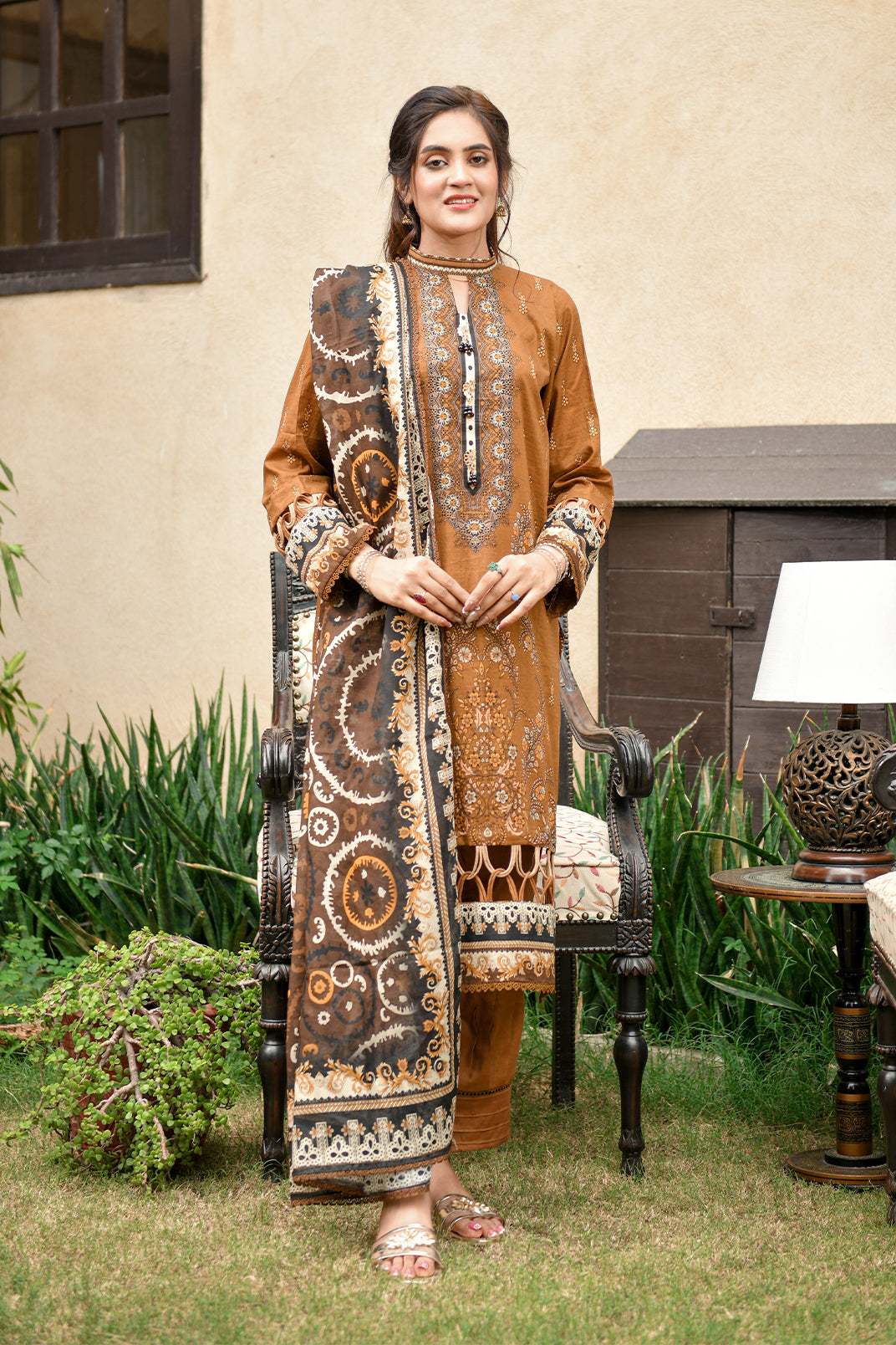 Nada By Murashe Printed Doria Lawn 3-PC