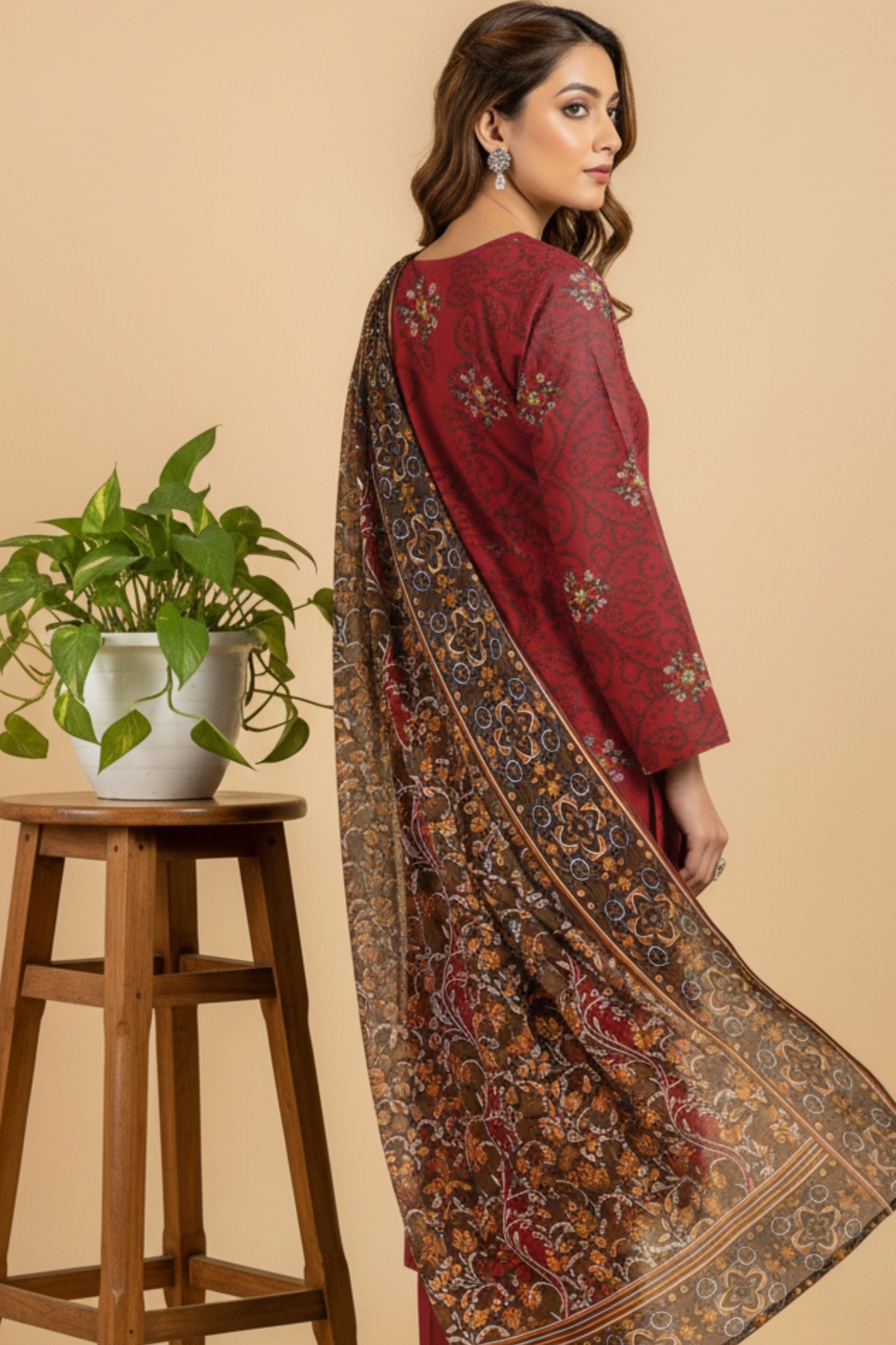 Noor By Fiza Noor Printed Wool 3PC