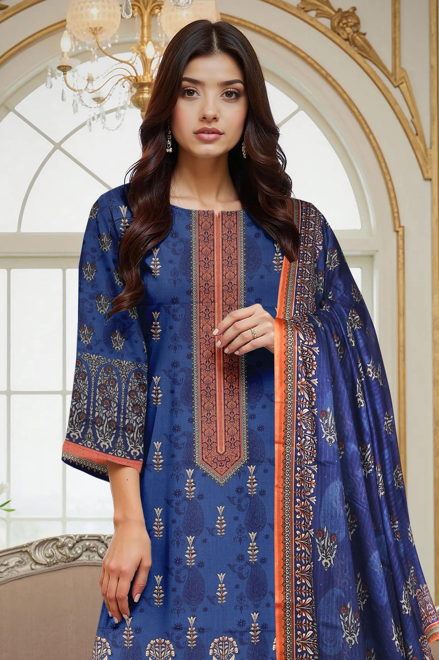 Flora By Zara Ali Printed Lawn 3PC
