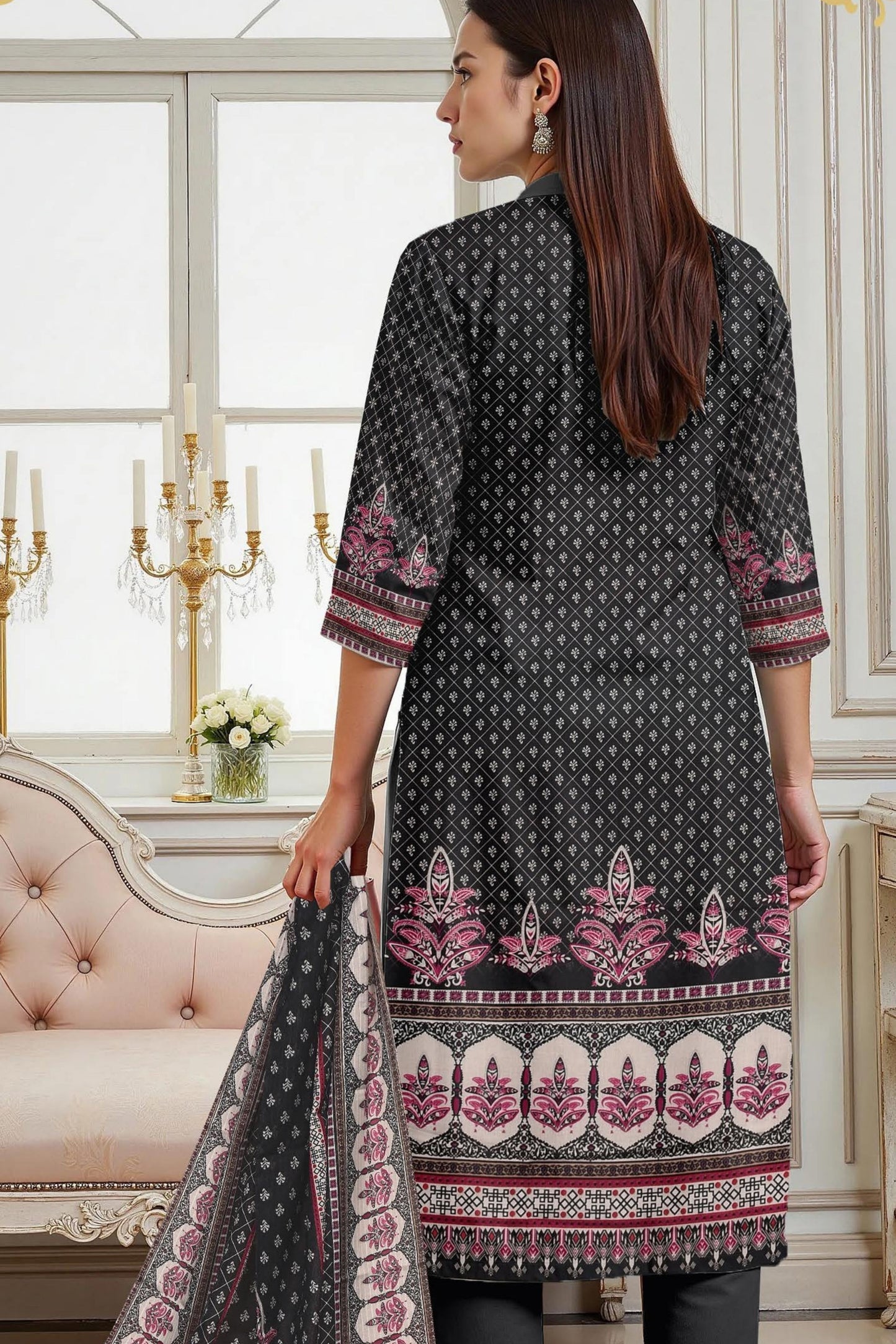 Flora By Zara Ali Printed Lawn 3PC