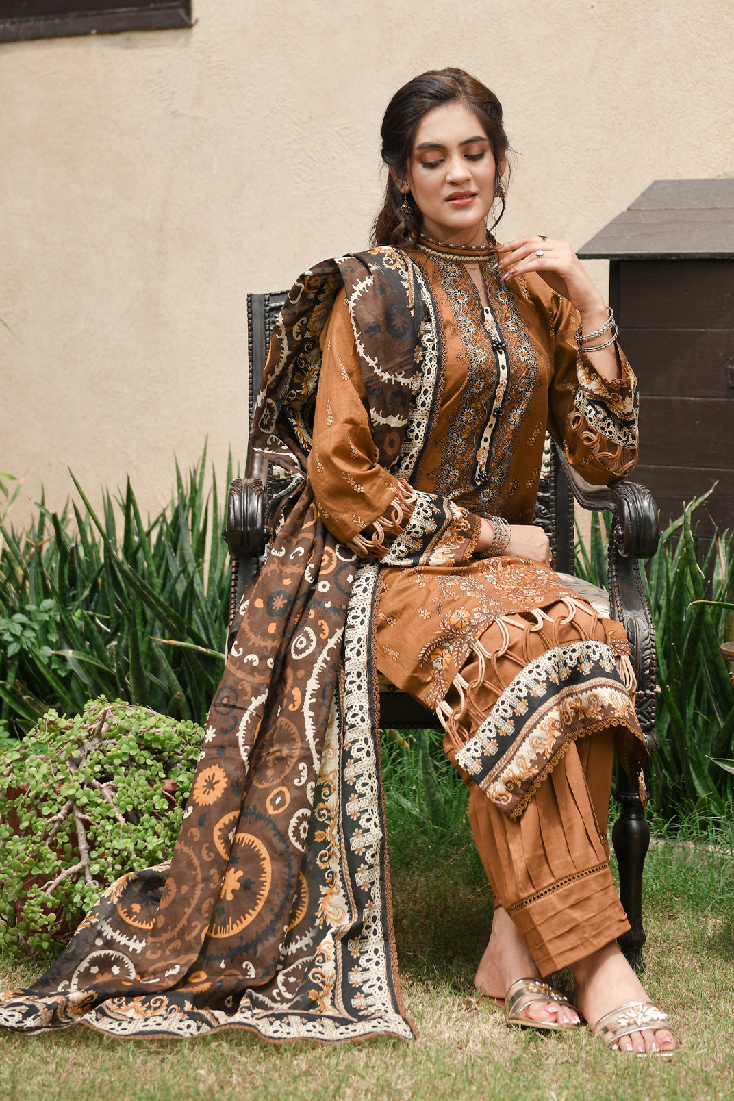 Nada By Murashe Printed Doria Lawn 3-PC
