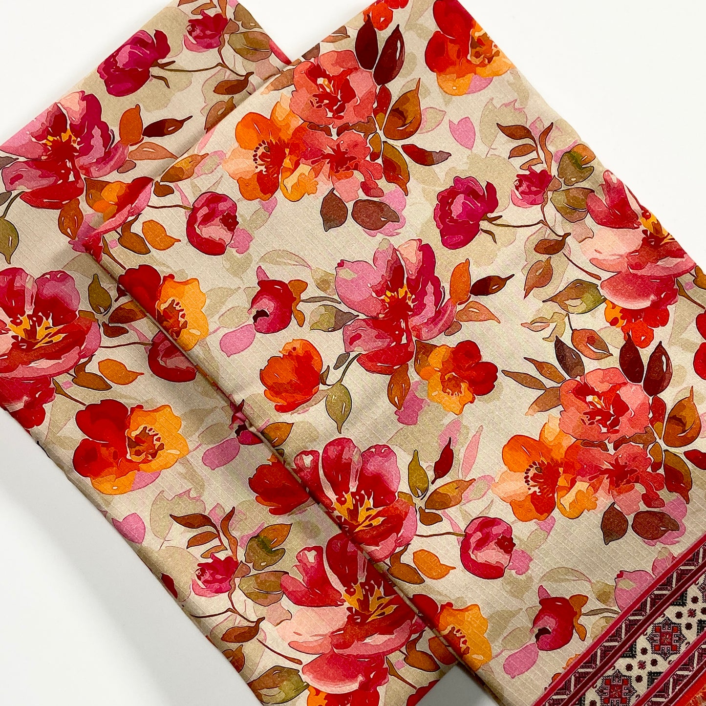 Anaya Noor Printed Bana Dora Slub Linen 2PC