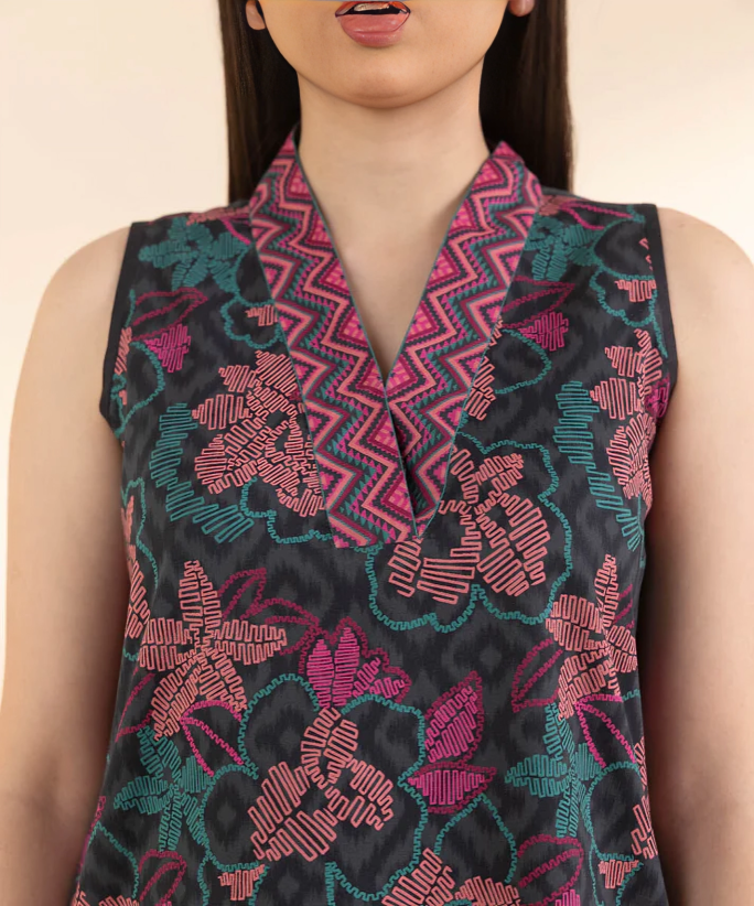 Sapphire Digital Printed Linen 3-PC