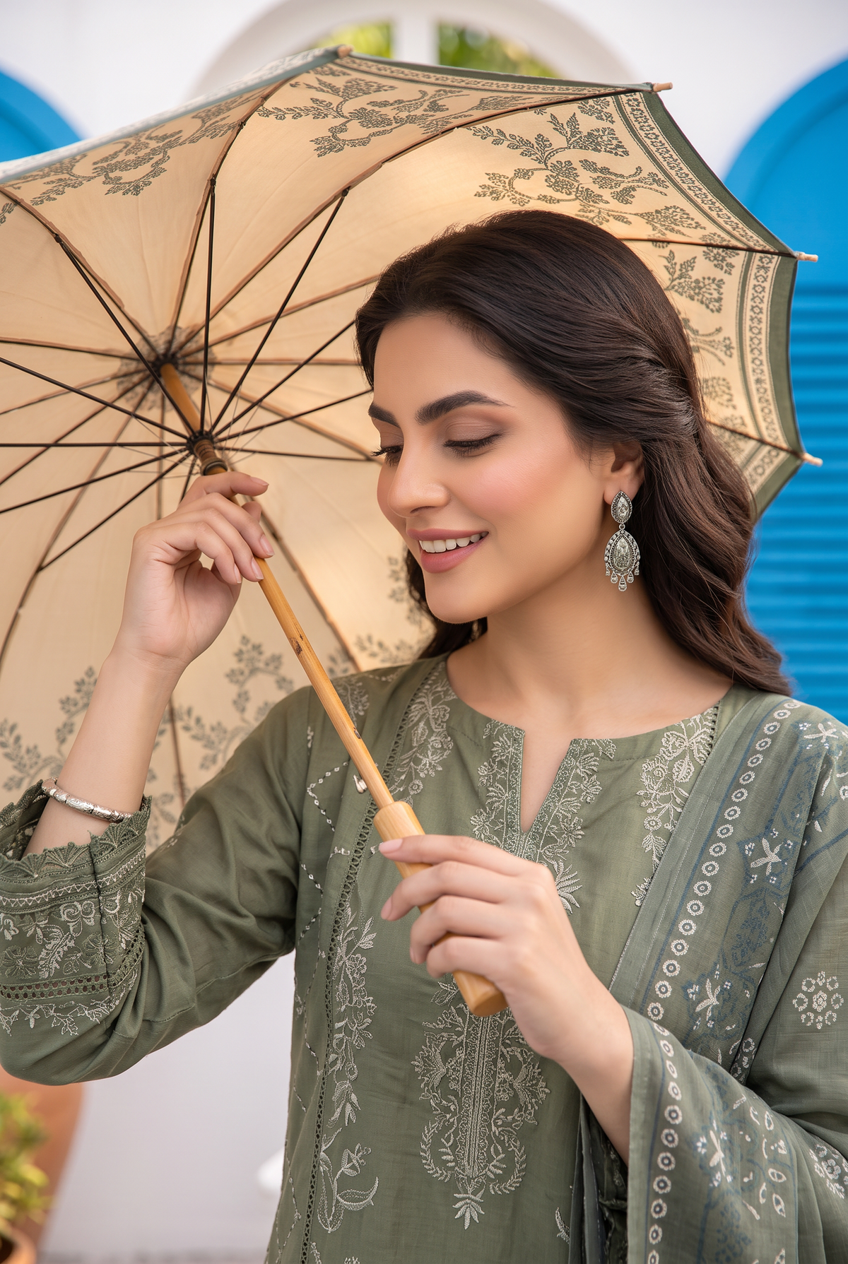 Sukhaina By Anaya Noor Fully Emb Slub Marian 3PC