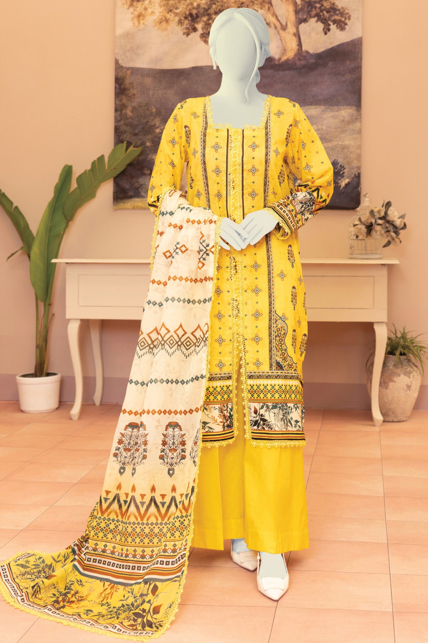 Minsa By Murashe Printed Lawn 3-PC