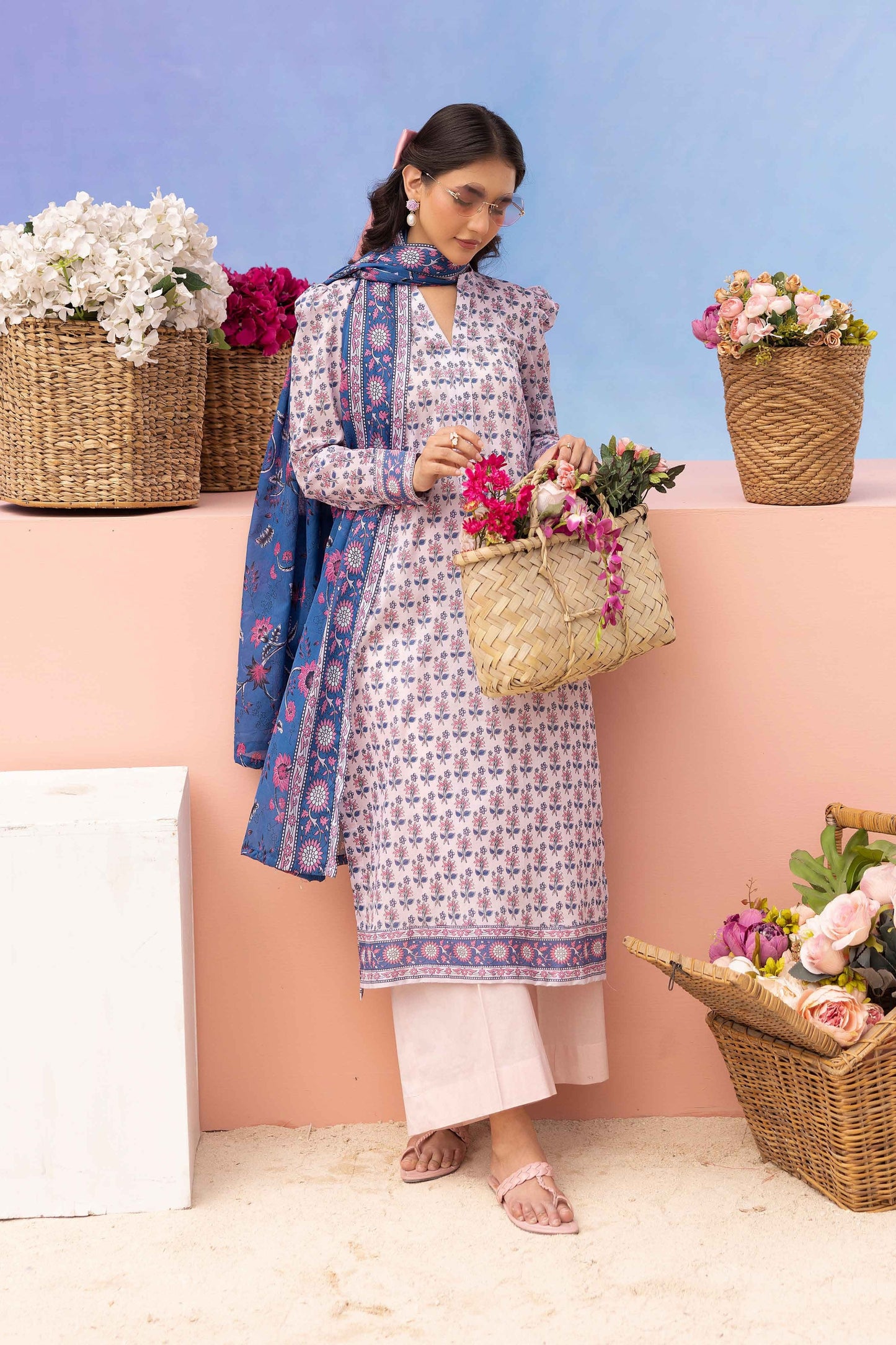 Rang Reza Digital Printed Lawn 3PC