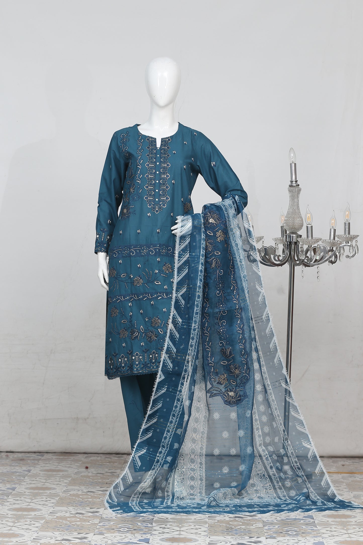Anaya Noor Heavy Embroidered Bana Dora 3-PC