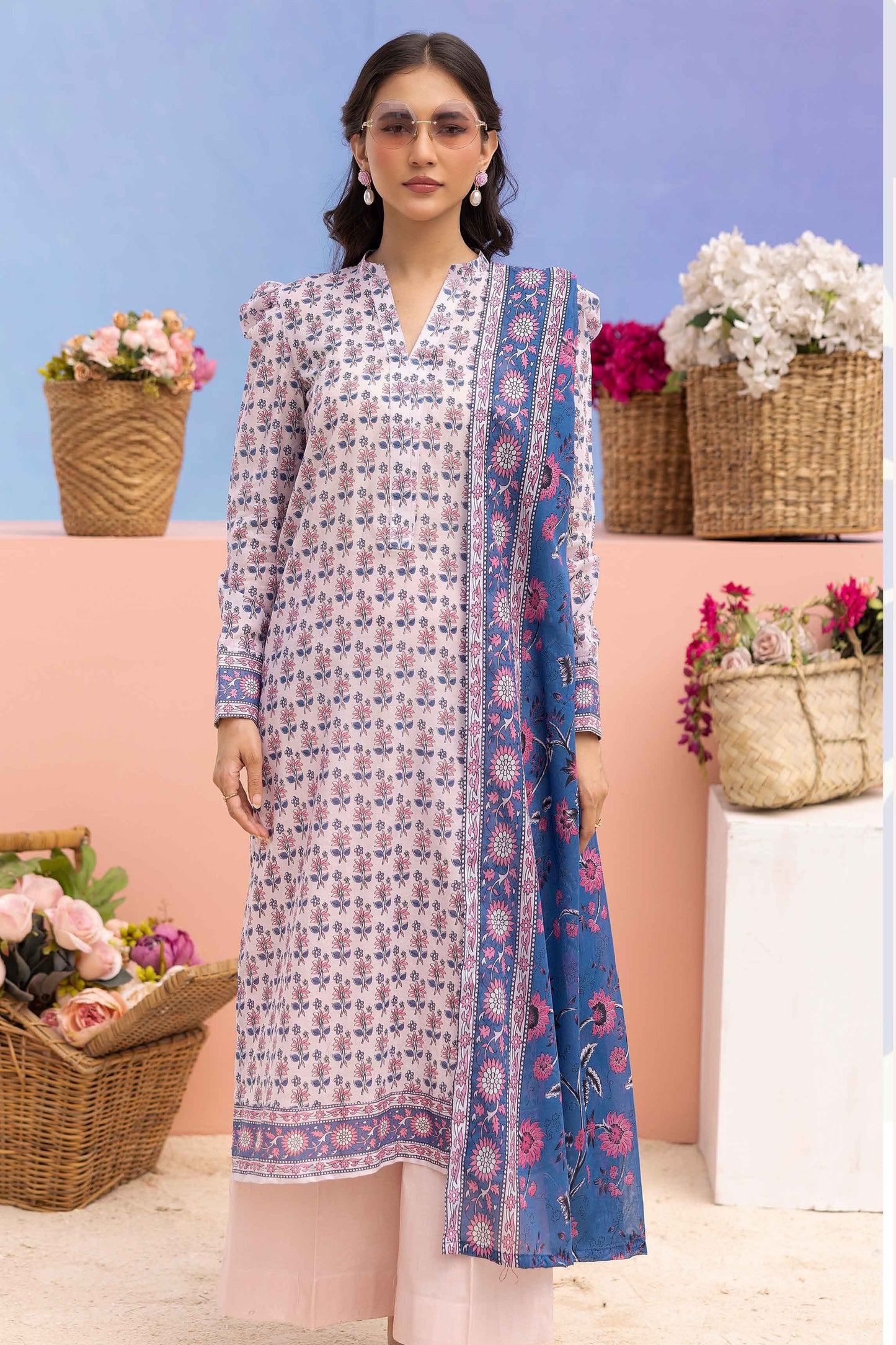 Rang Reza Digital Printed Lawn 3PC