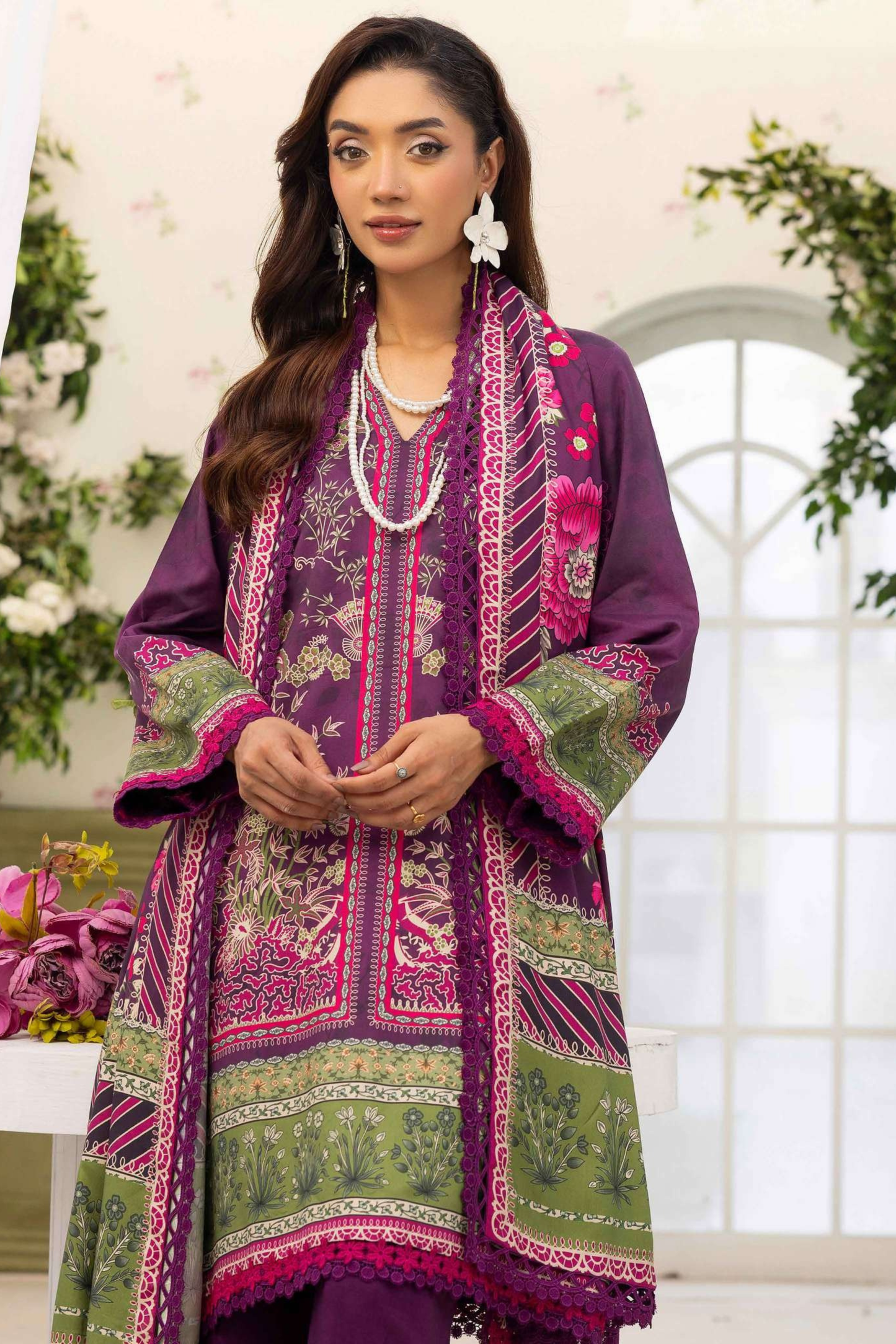 Raiha Digital Printed Linen 3PC