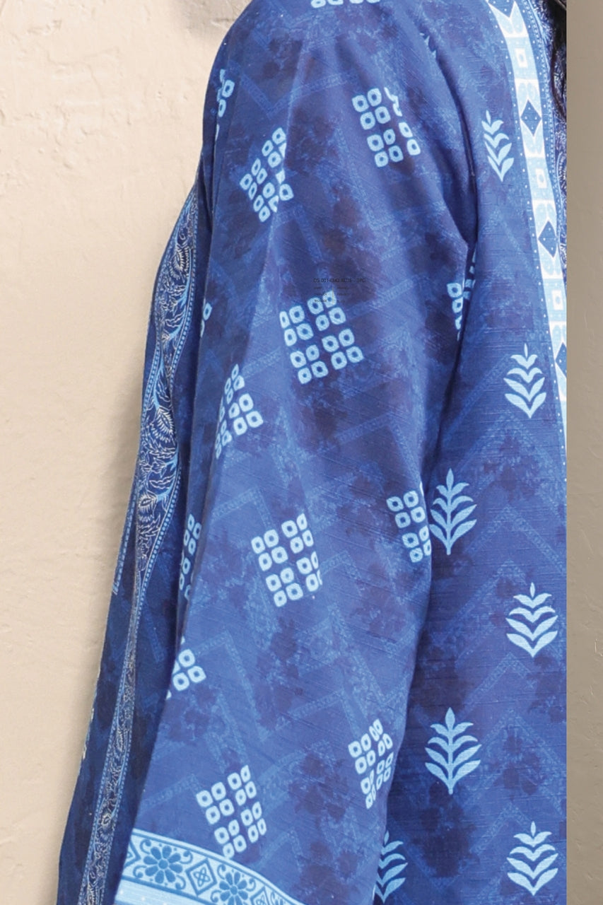 Raqs By Uneq Digital Printed Slub Khaddar 3PC