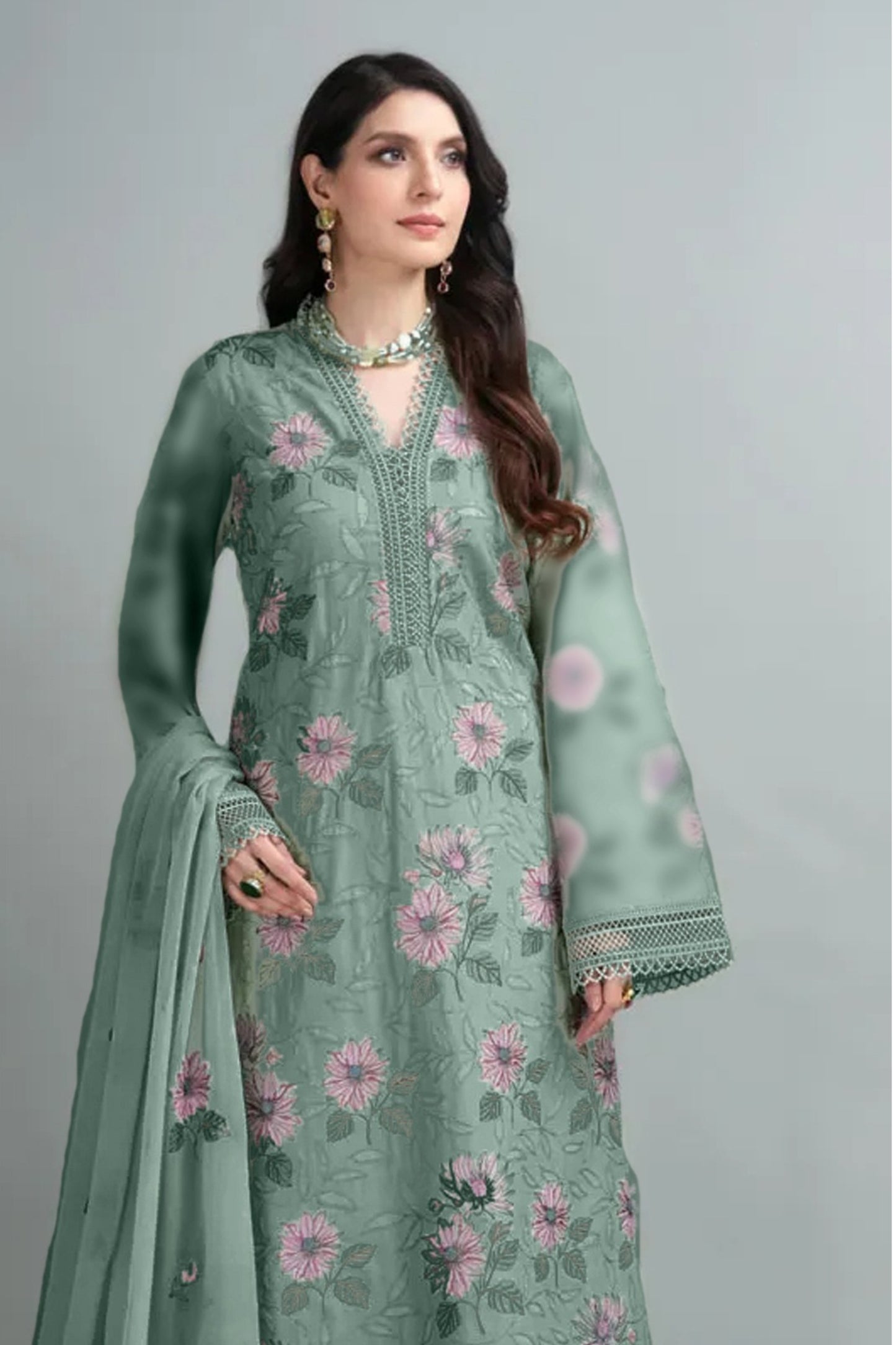 Anaya Noor Bareeze Work Embroidered 3PC