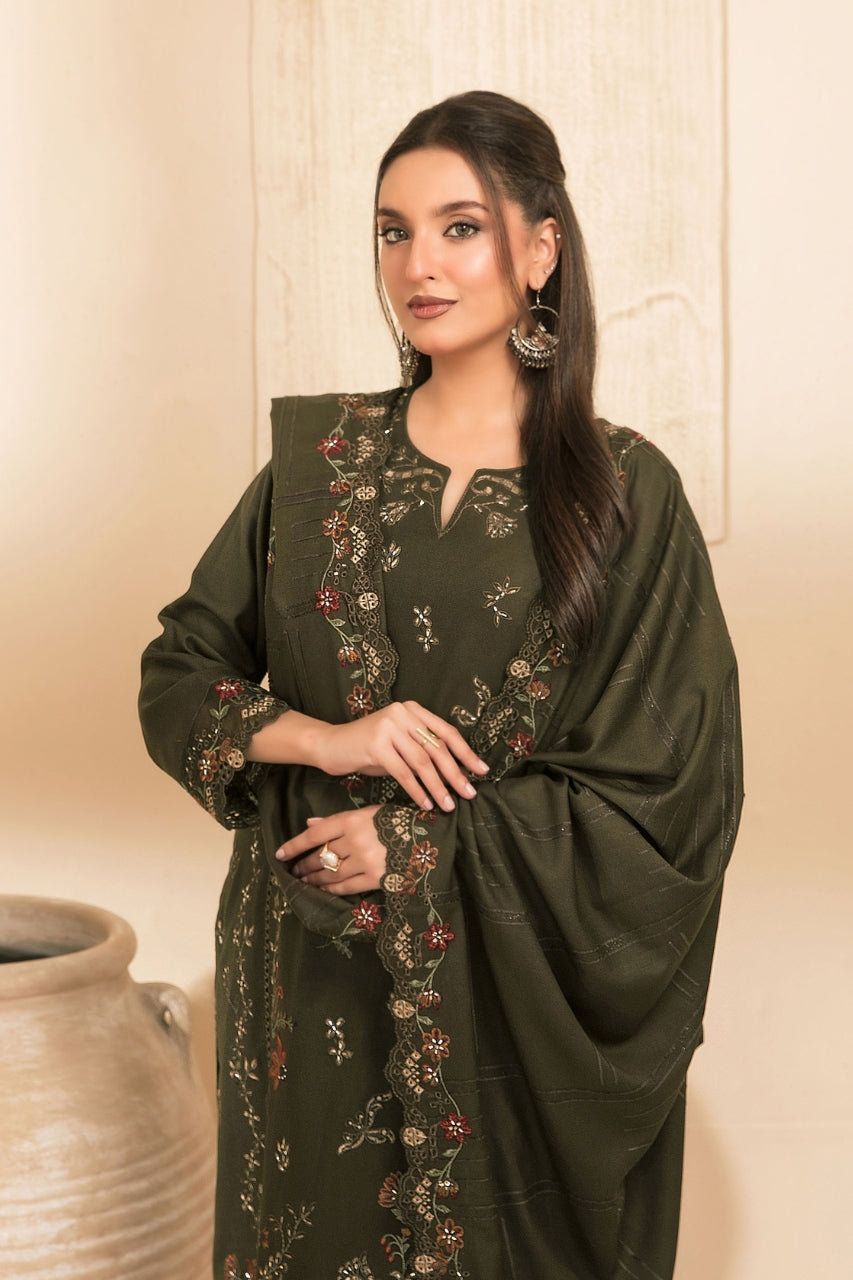 Monae By Tawakkal Luxury Embroidered Dhanak Volume 3PC