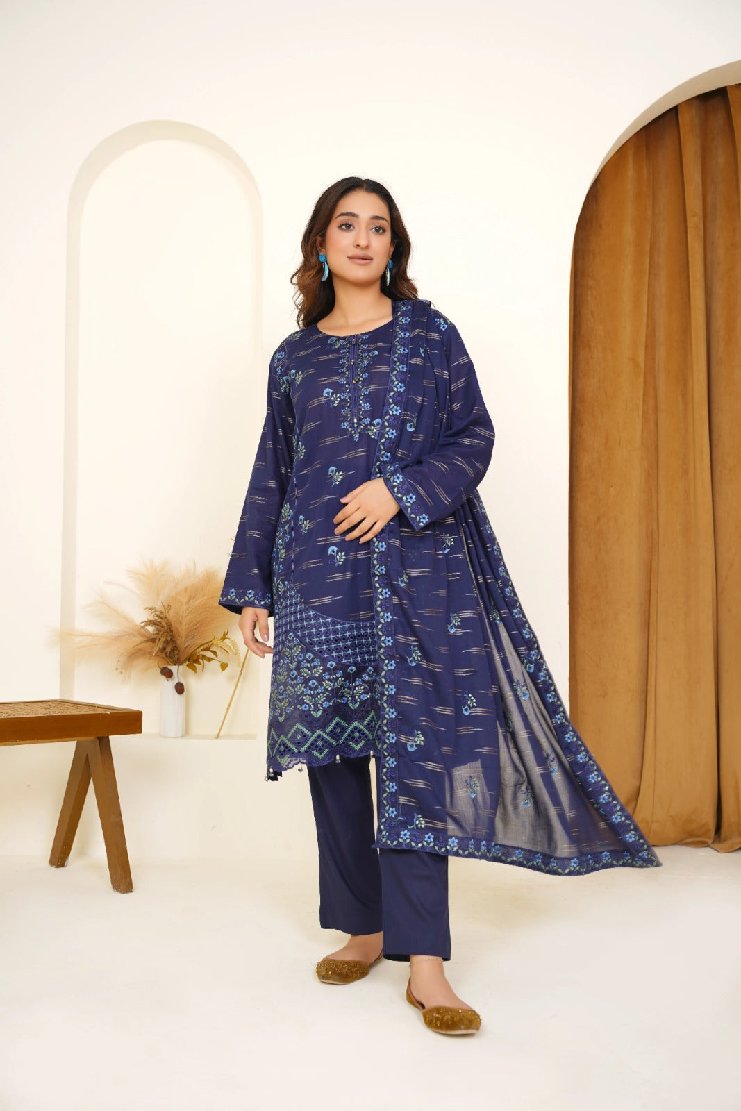 Meharbano By Anaya Noor Cambric Jacquard Emb 3PC