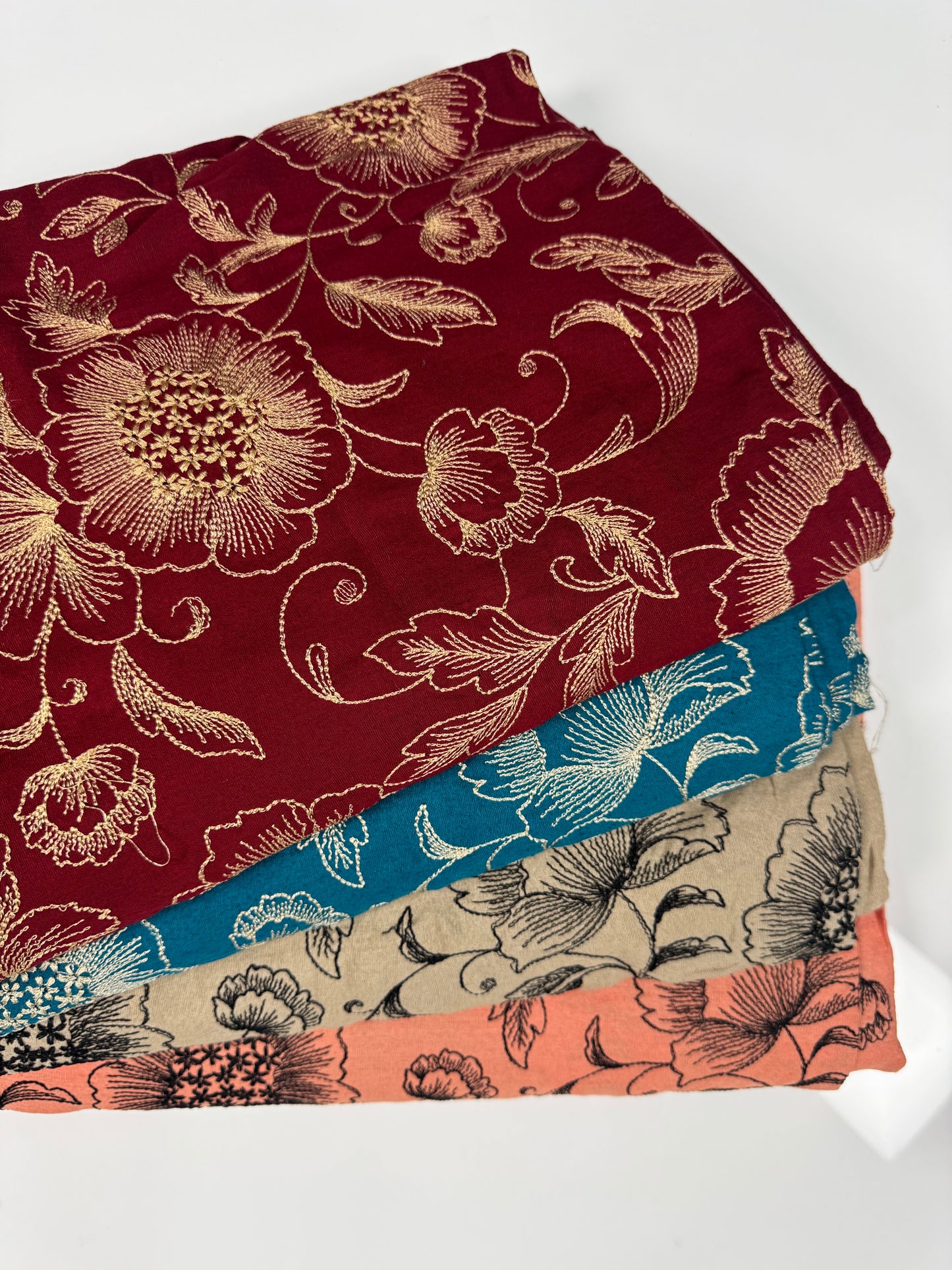 Pack of 4 – Bareeze Style Embroidered Karandi Fabric 2-PC