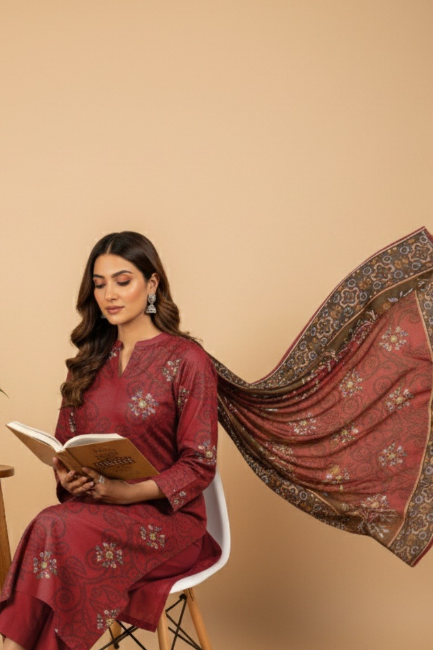Noor By Fiza Noor Printed Wool 3PC