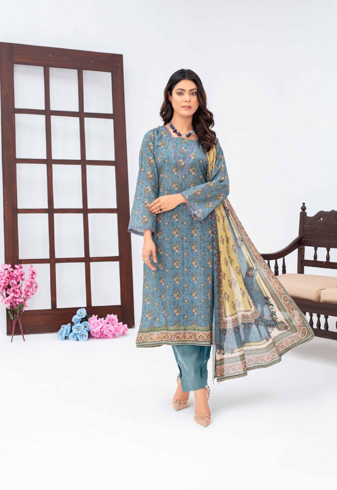 Mahi Digital Printed Lawn 3-PC