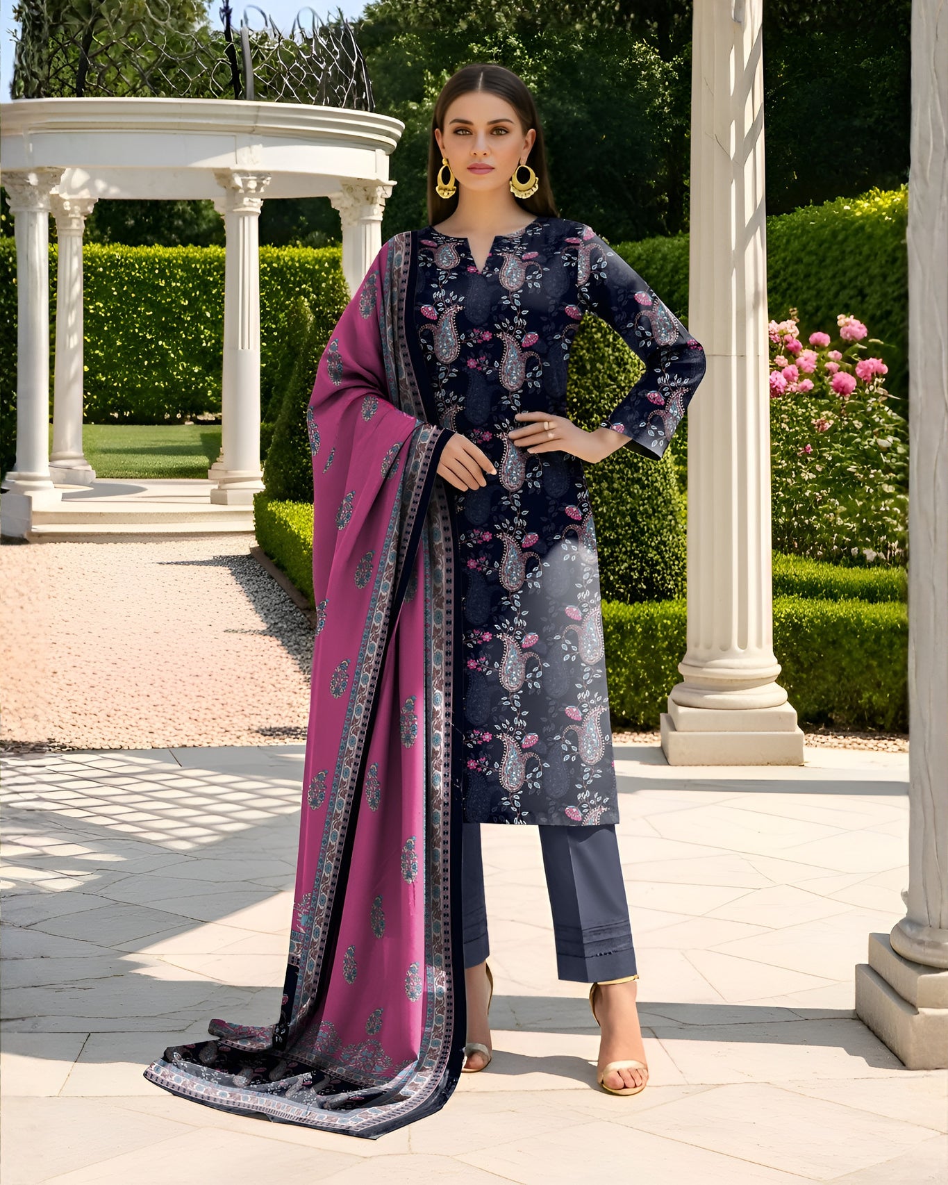 Nisha Designer Digital Printed Lawn 3PC