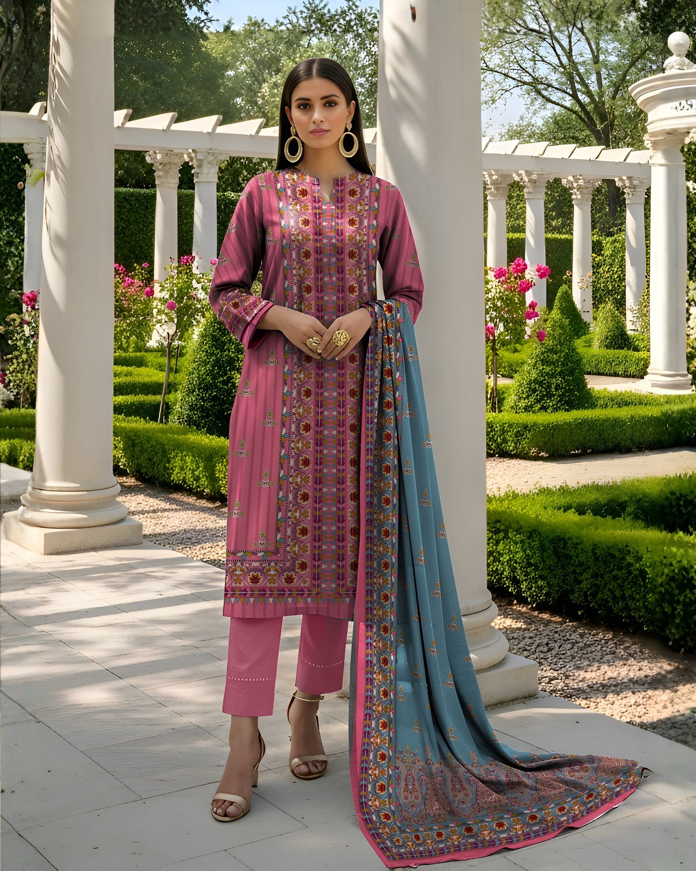 Nisha Designer Digital Printed Lawn 3PC
