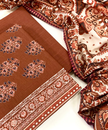 Mausummery Digital Printed Khaddar 3PC