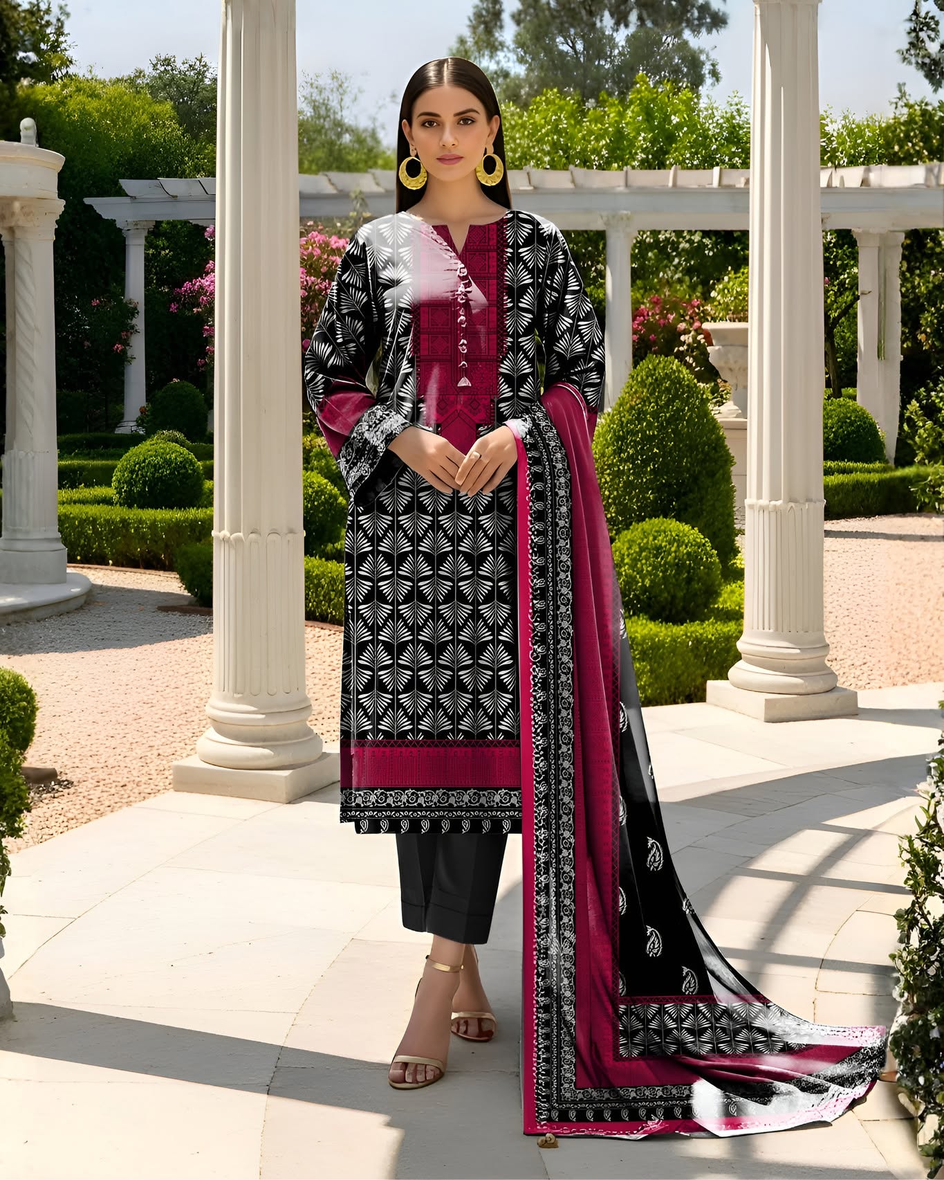 Nisha Designer Digital Printed Lawn 3PC