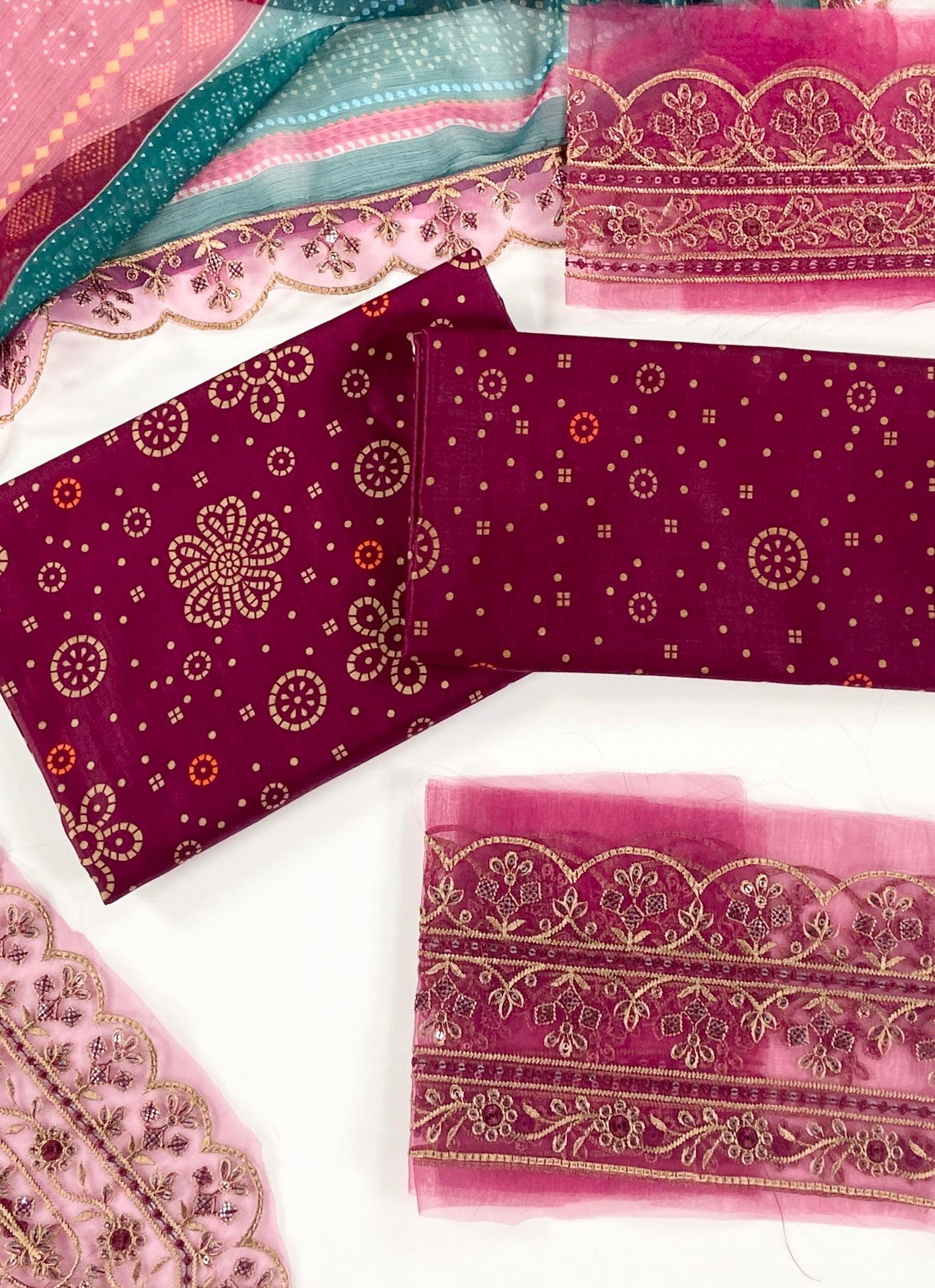 Nureh Embroiderd & Digital Printed Lawn 3PC