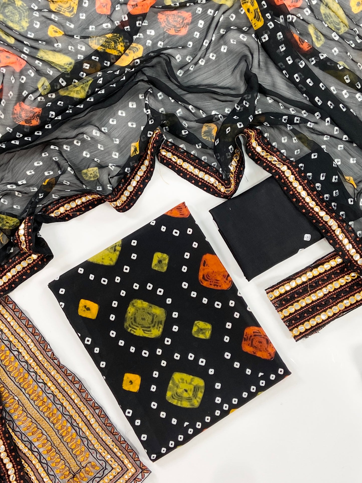 Aneelas Digital Printed Lawn With Emb Patches 3PC