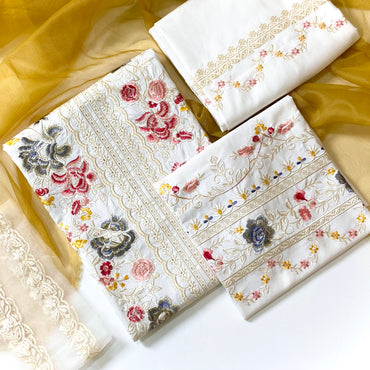 Zara Shahjahan Luxury Embroidered Dhanak-3PC