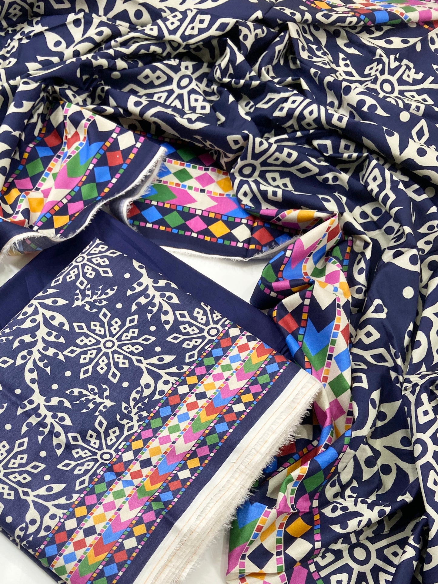 Sapphire Digital Printed Linen 3-PC