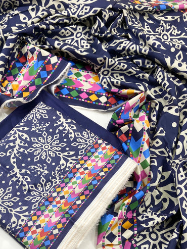 Sapphire Digital Printed Linen 3-PC