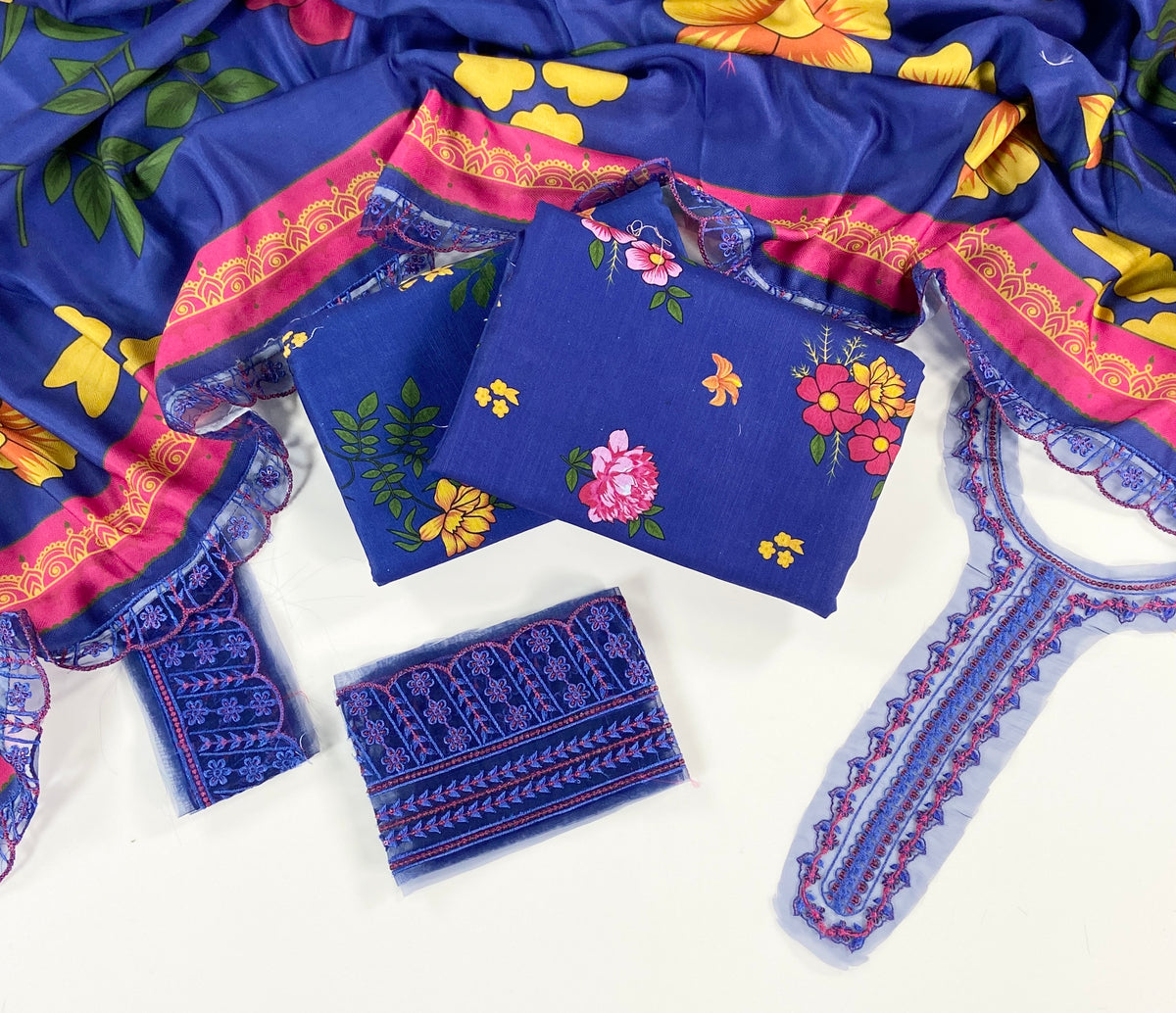 Charizma Printed Slub Khaddar With Emb Patches 3PC