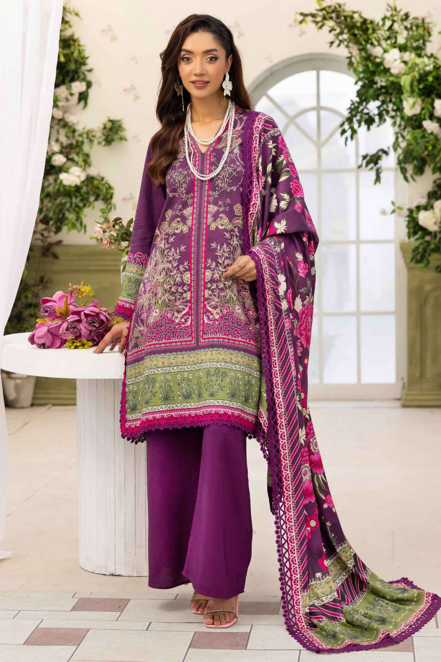 Raiha Digital Printed Linen 3PC