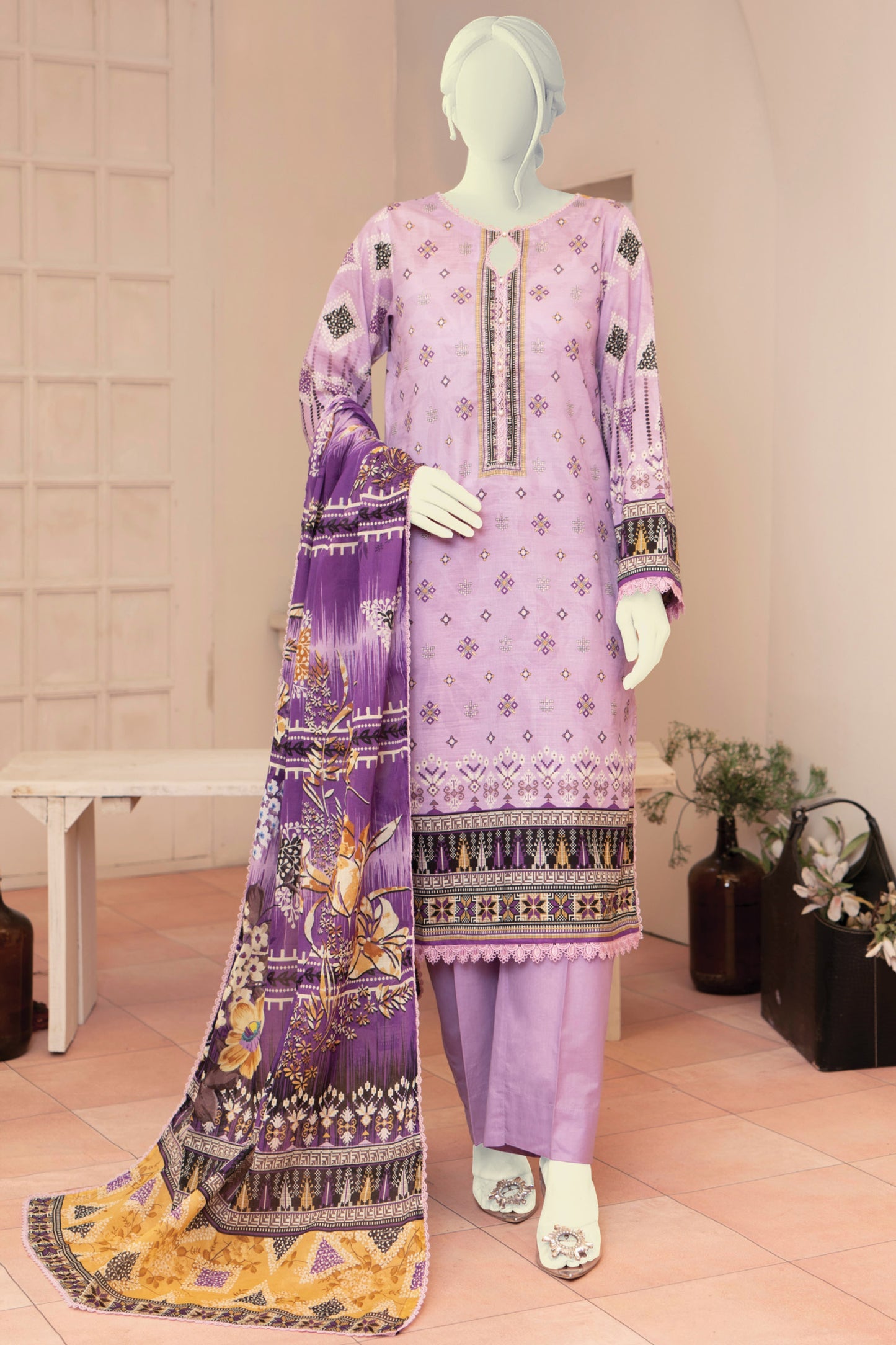 Minsa By Murashe Printed Lawn 3-PC