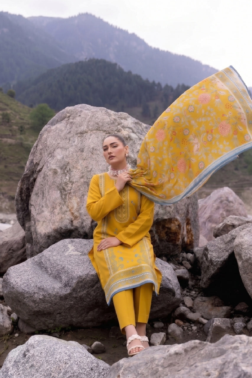 Mirha By Shanaya Digital Printed Marina Leather 3PC