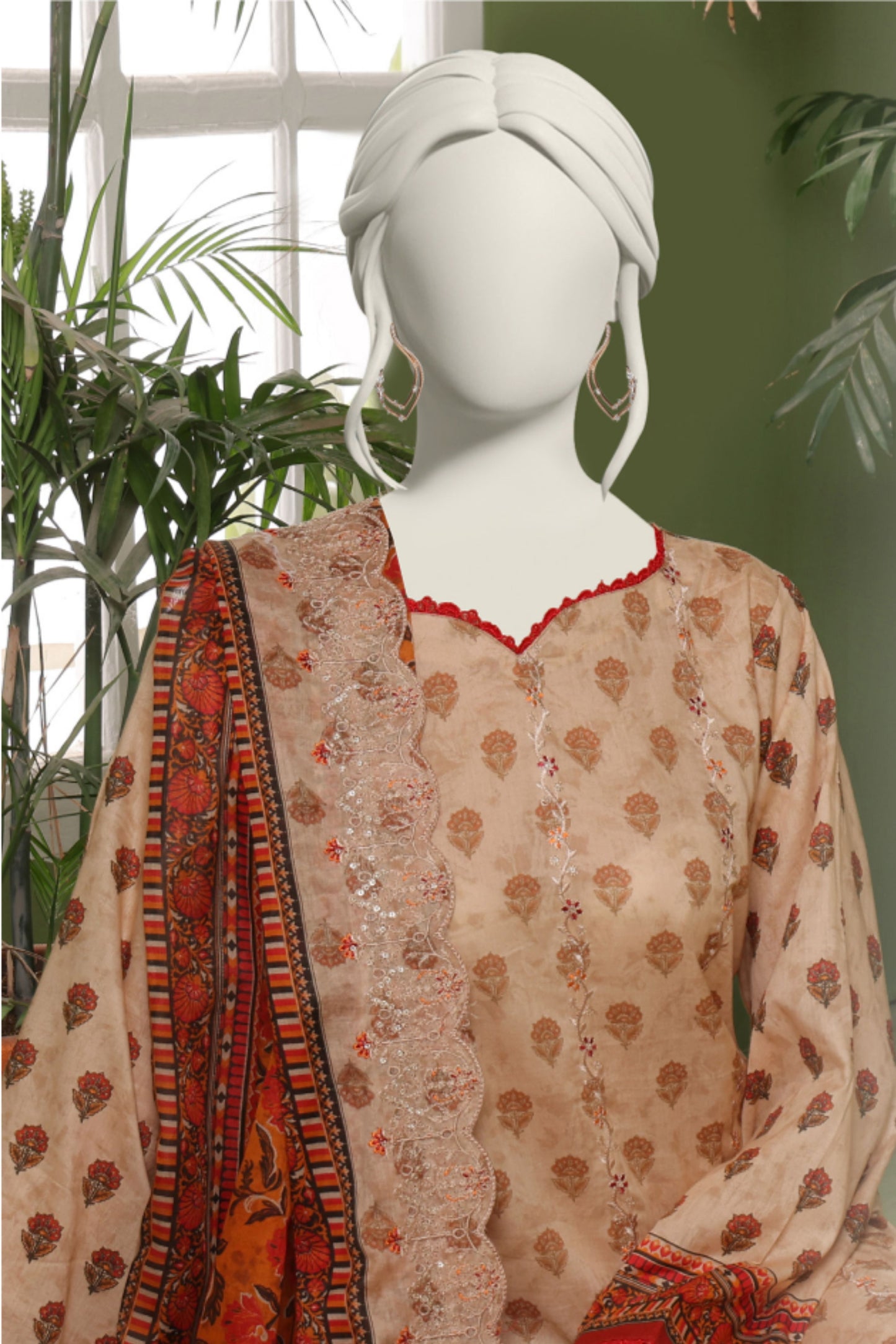 Almeerah Emb & Printed Lawn 3PC