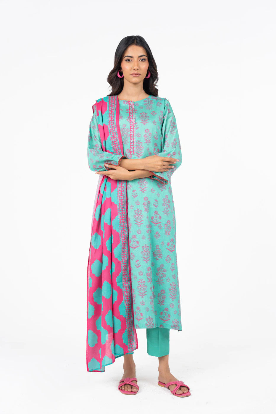 AlKaram Printed Lawn 3-PC