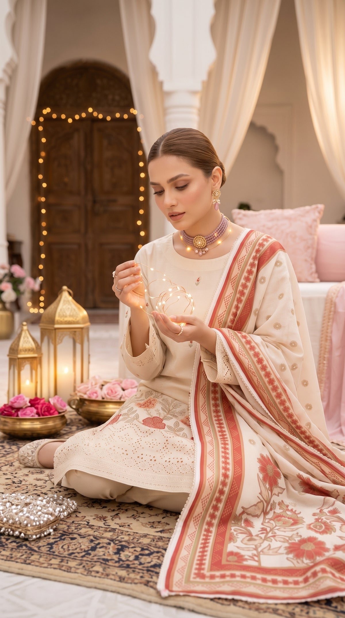 Hurab By Anaya Noor Heavy Emb Viscose 3PC