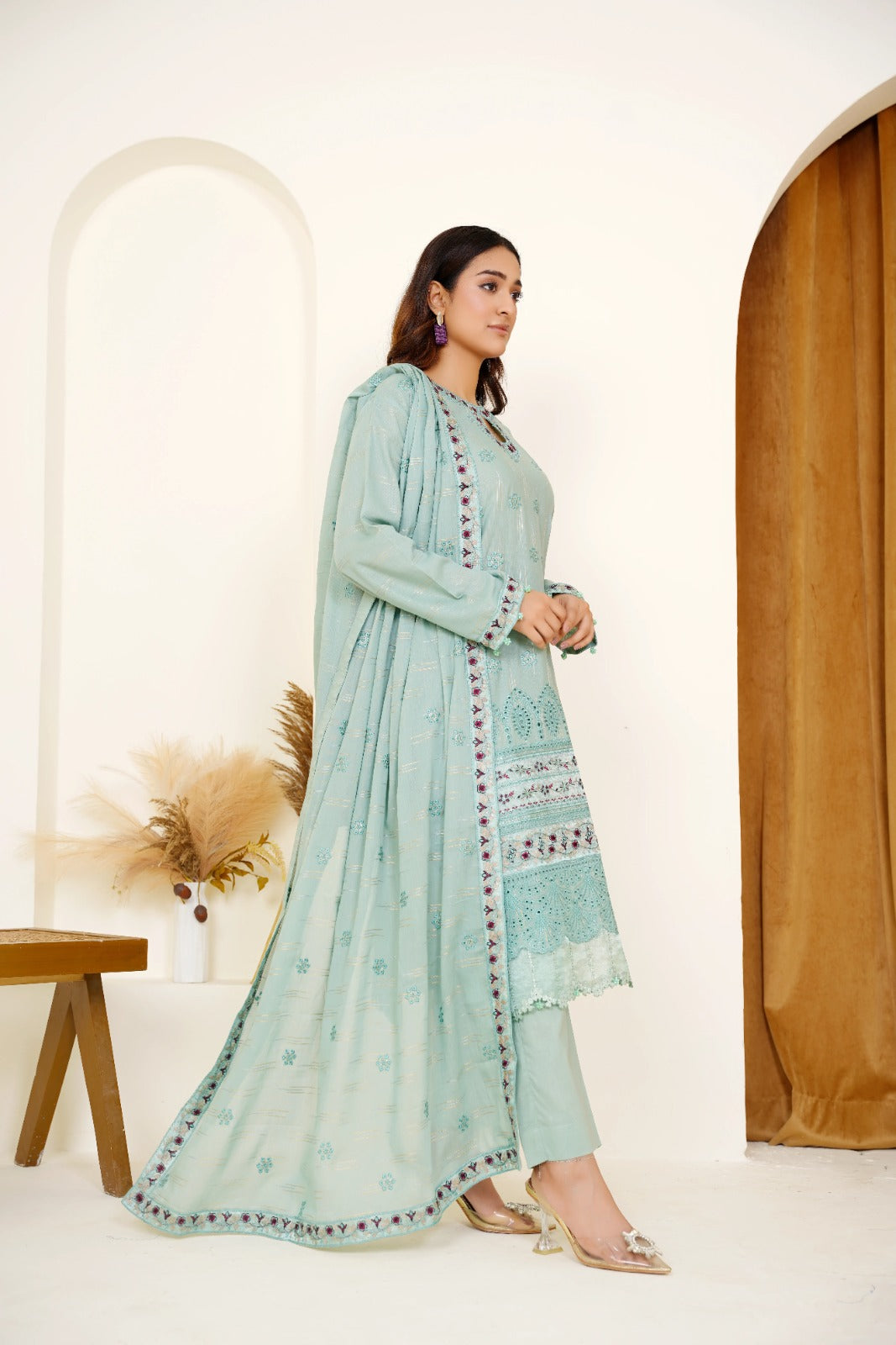 Meharbano By Anaya Noor Cambric Jacquard Emb 3PC