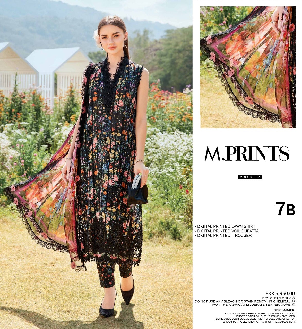 M.Prints Digital Printed Lawn 3PC