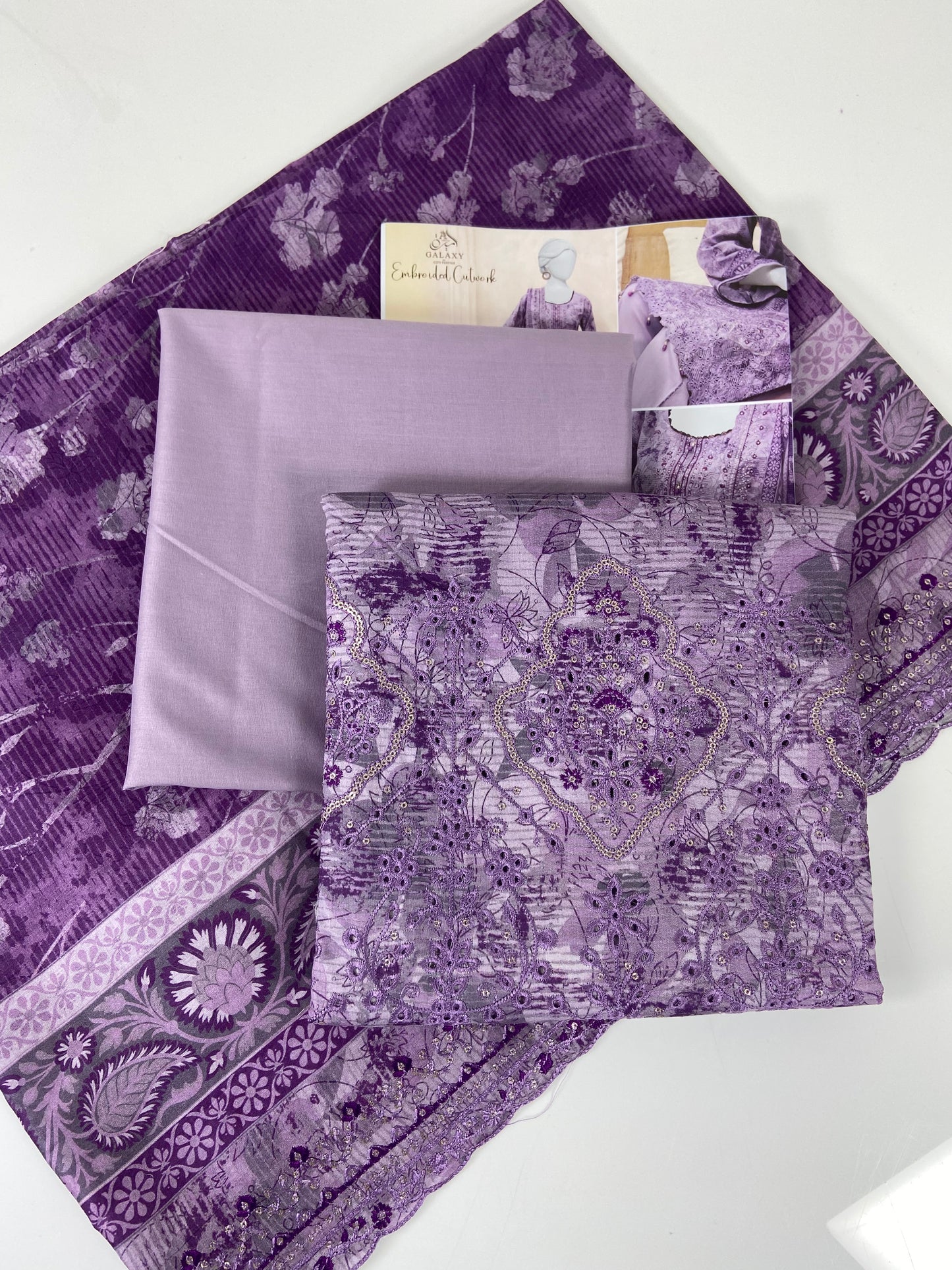 Almeerah Emb Lawn With Cutwork 3-PC