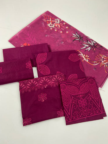 Adan's Libas Embroidered Lawn 3-PC