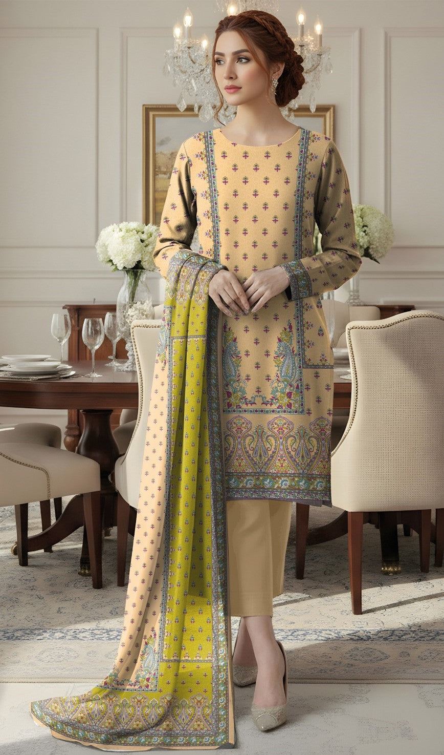 Coco Prints Fancy Printed Lawn 3PC